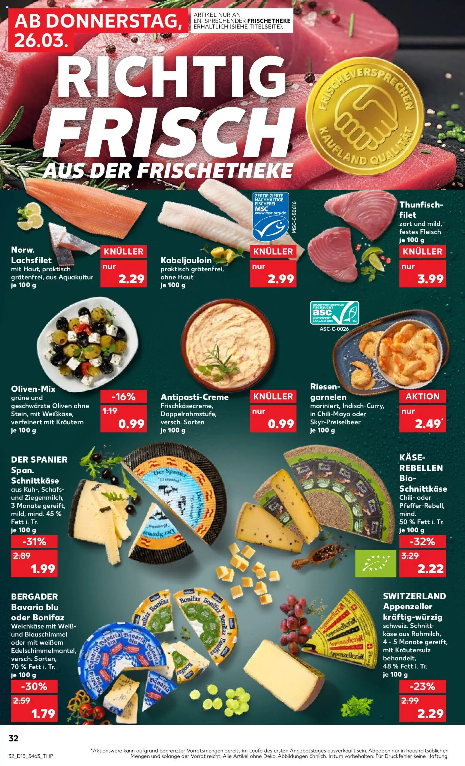 Kaufland Prospekt Hamburg	 – gültig ab 26.03.2026 | Seite: 32 | Produkte: Thunfisch, Garnelen, Chili, Fleisch