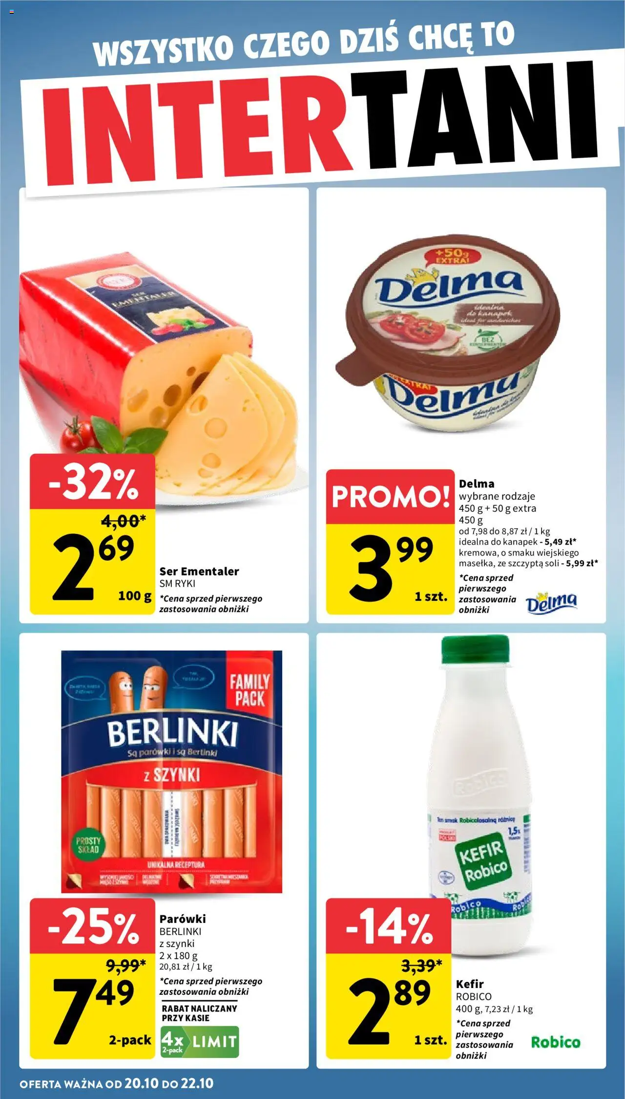 Intermarche Gazetka od 16.10.2025 | Strona: 38 | Produkty: Kefir robico, Kefir, Parówki, Ser