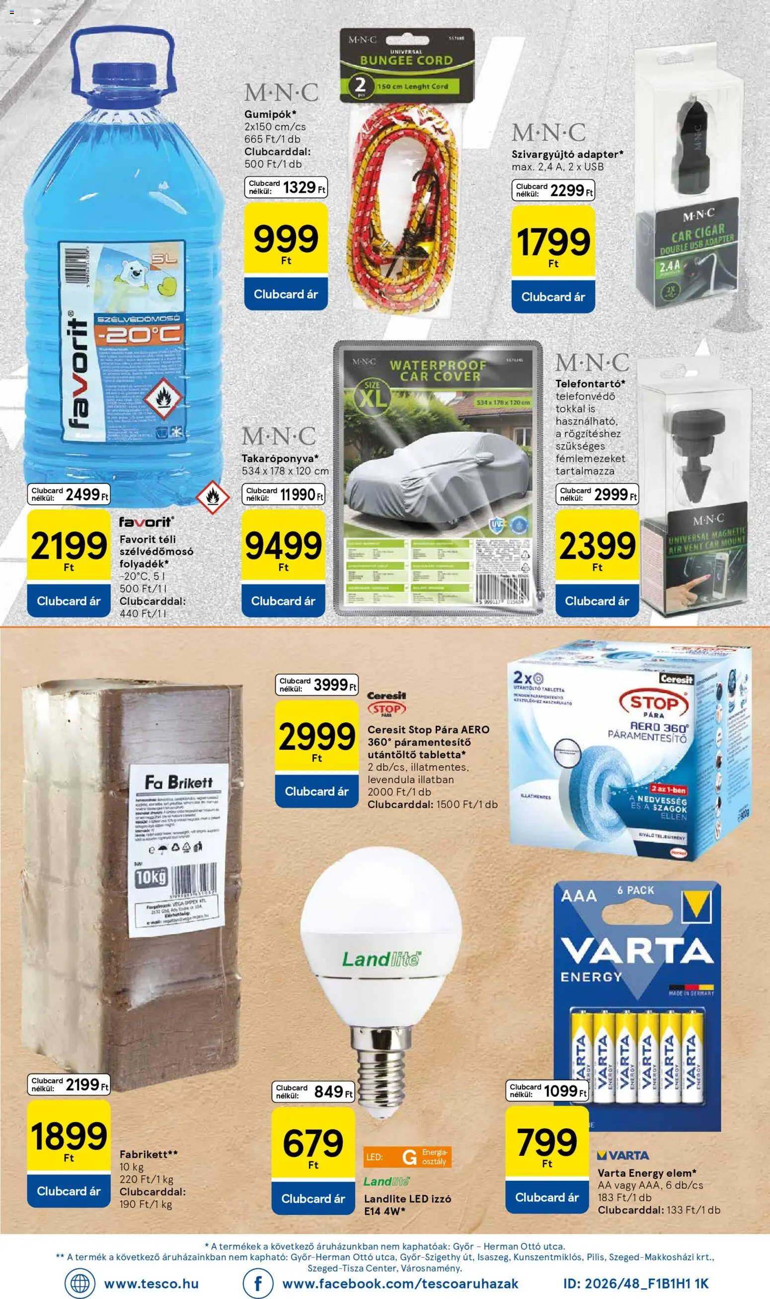 Tesco akciós ujság - amely érvényes a következő dátumtól: 22.01.2026 | Oldal: 8 | Termékek: Páramentesítő, USB, Izzó, Levendula