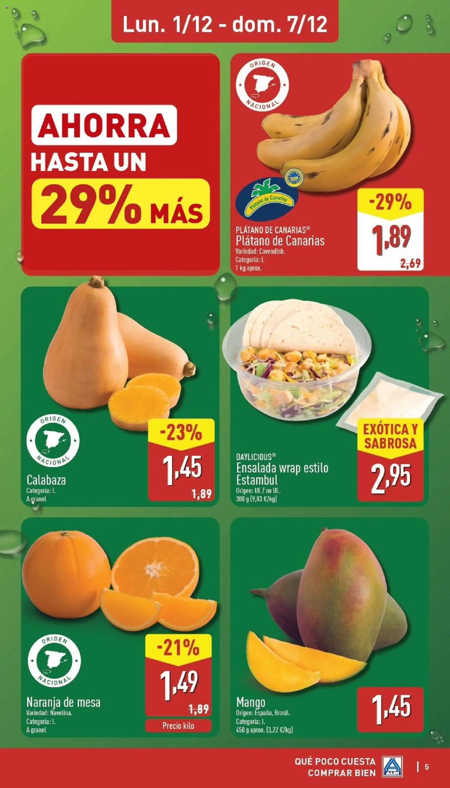 Aldi folleto Baleares │ válido desde el 01.12.2025 | Página: 5 | Productos: Πράσινο τσάι, Ensalada, Ρούτερ, Mesa