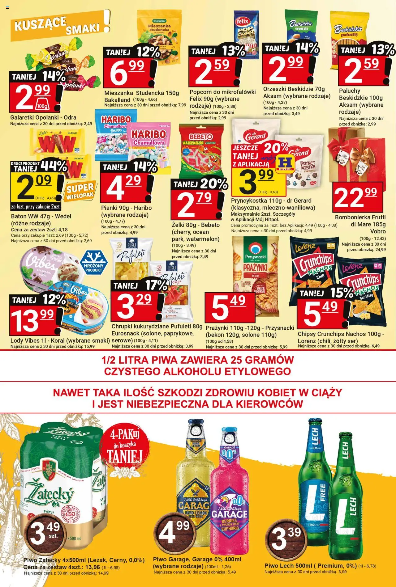 Hitpol Gazetka od 19.09.2025 | Strona: 4 | Produkty: Bombonierka, Piwo, Popcorn, Lody