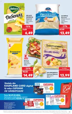 Ofertele Kaufland valabile de la 31.12.2025 | Pagină: 25 | Produse: Light Kedi Konservesi, Cașcaval, Brânză, Fructe