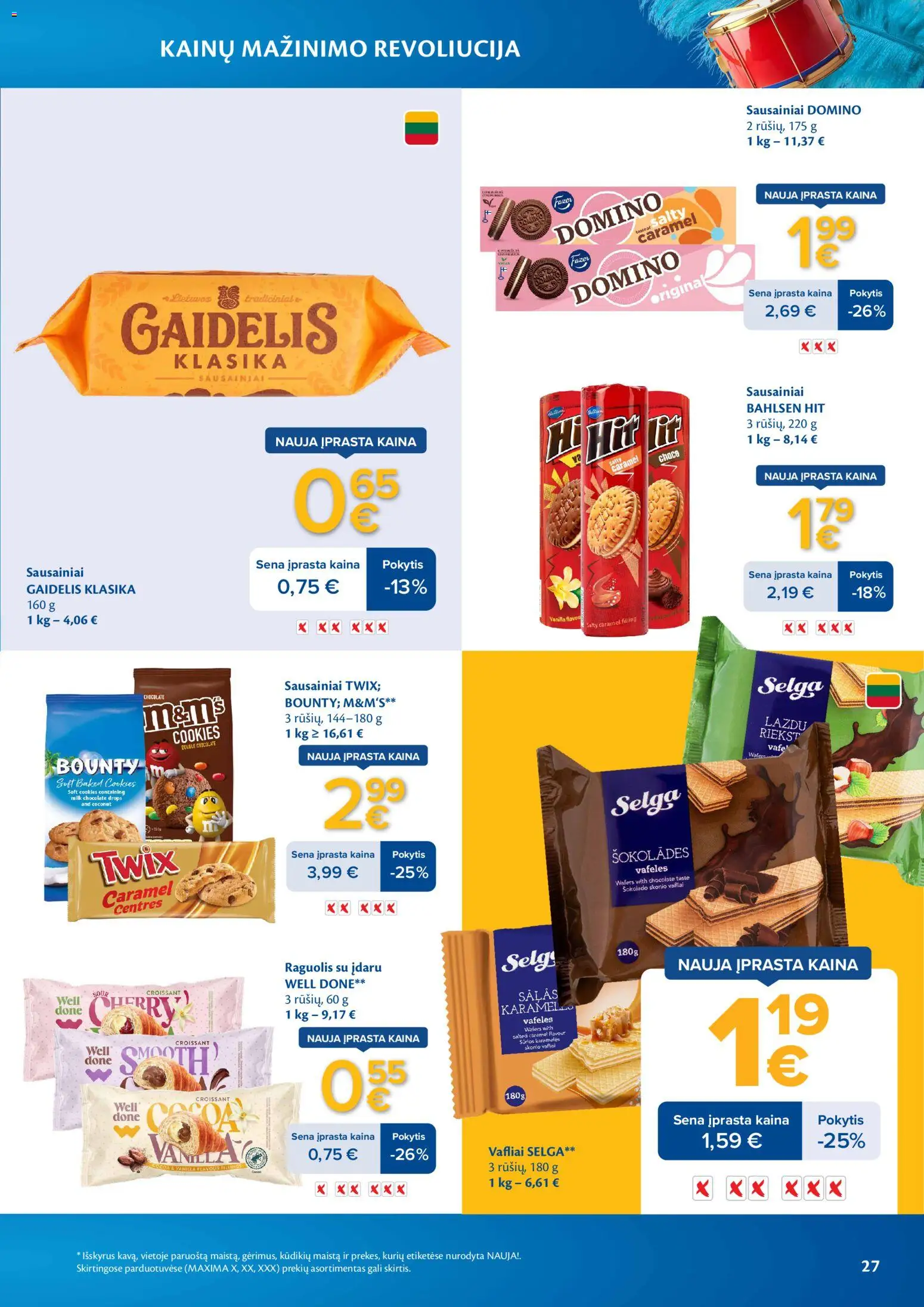 MAXIMA akcijos nuo 03.03.2026 | Puslapis: 27 | Prekių: Sausainiai, Vafliai