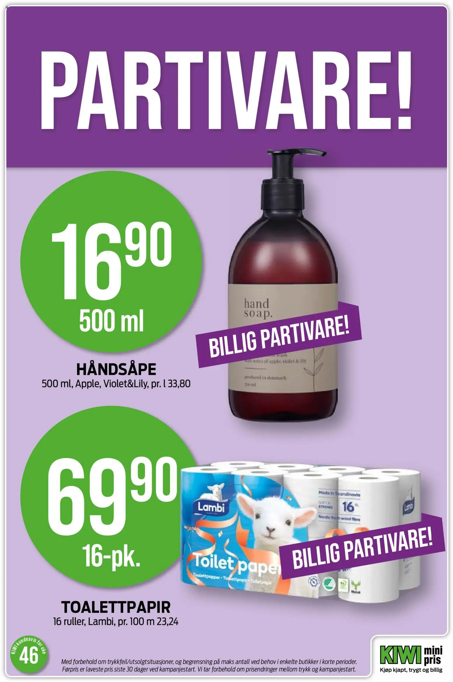 {H1} | Side: 10 | Produkter: Håndsåpe, Toalettpapir, Kiwi, Датчик руху