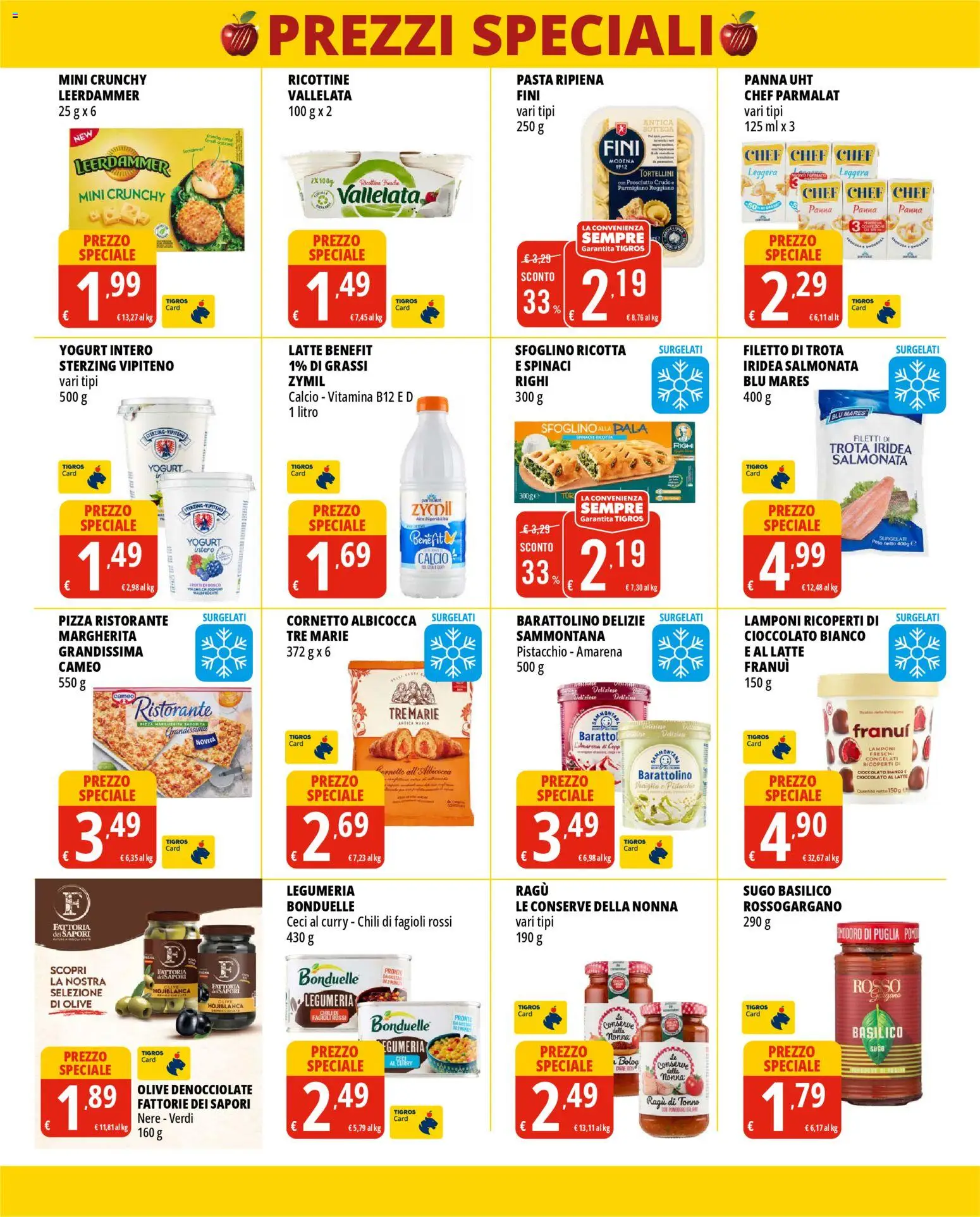 Volantino Tigros del 26.02.2026 | Pagina: 2 | Prodotti: Panna, Fagioli, Trota, Basilico