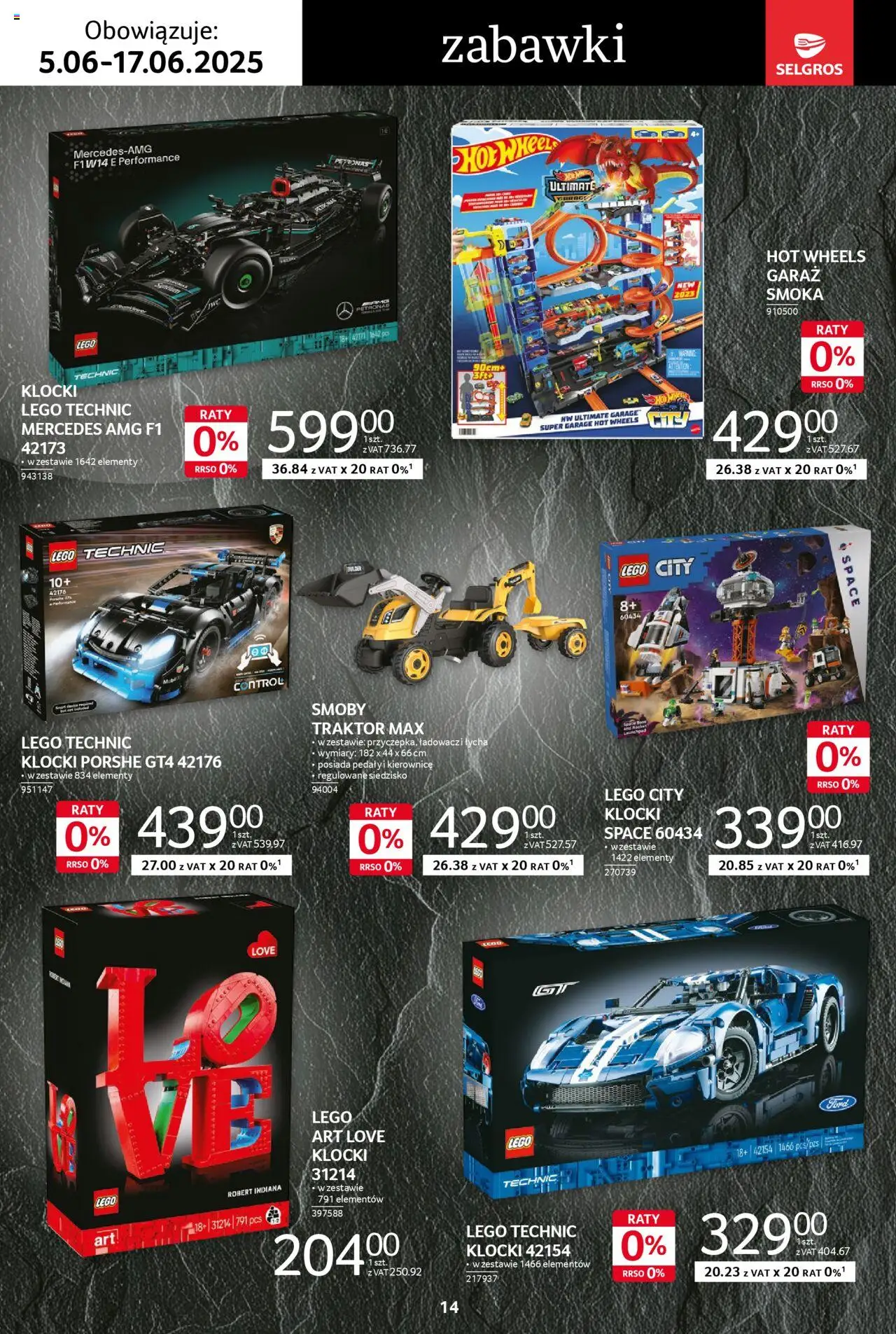 Selgros cash&carry Gazetka - Premium od 05.06.2025 | Strona: 14 | Produkty: Lego, Klocki Lego