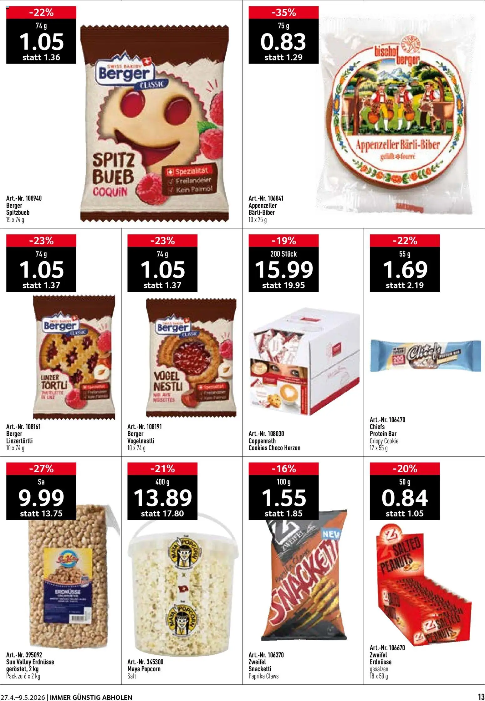 Prodega aktionen Kiosk – gültig ab 27.04.2026 | Seite: 13 | Produkte: Erdnüsse