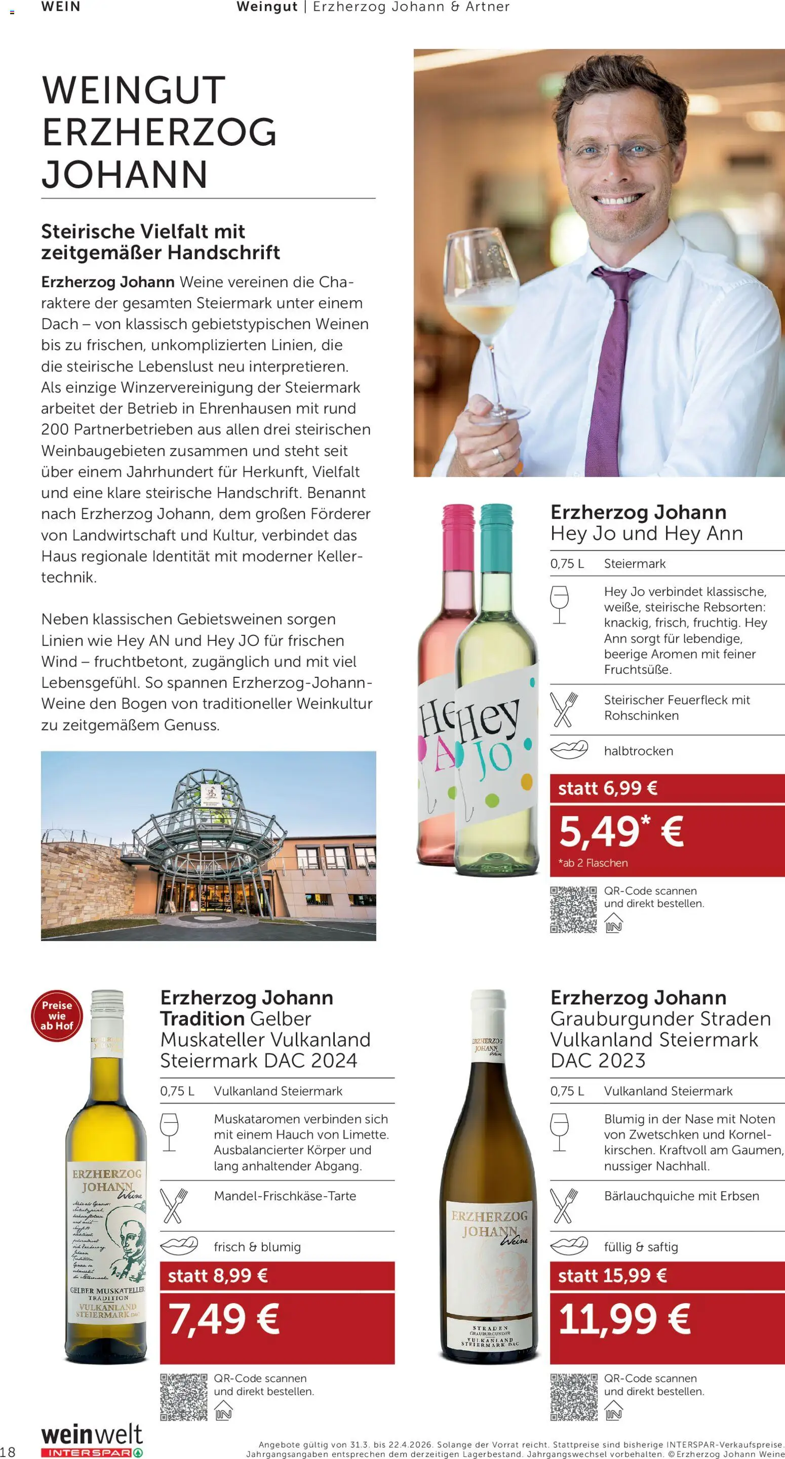 Interspar Wein Welt gültig ab 31.03.2026 | Seite: 18 | Produkte: Erbsen, Wein