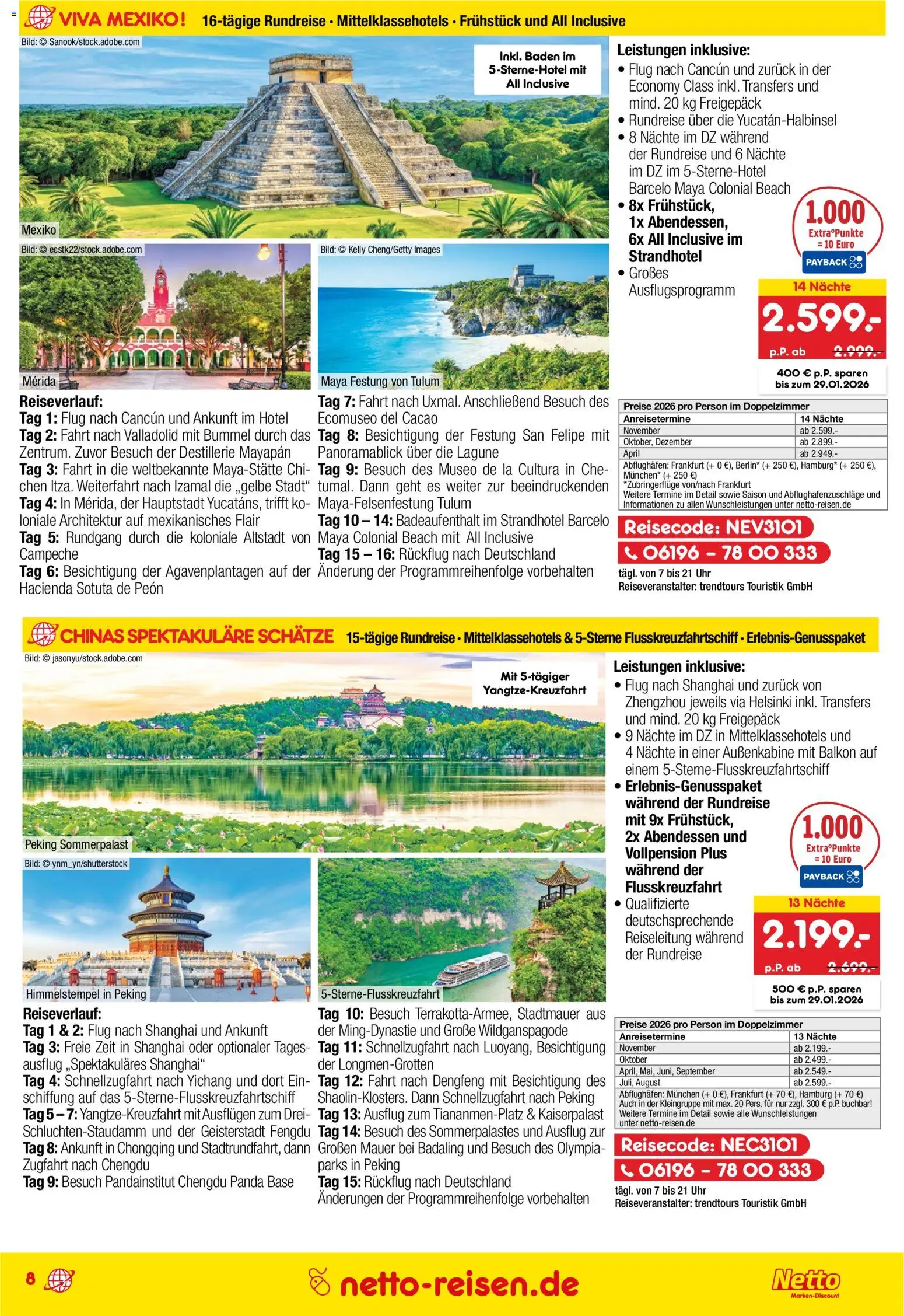 Netto Reisen Prospekt 	 – gültig ab 29.12.2025 | Seite: 8 | Produkte: Uhr