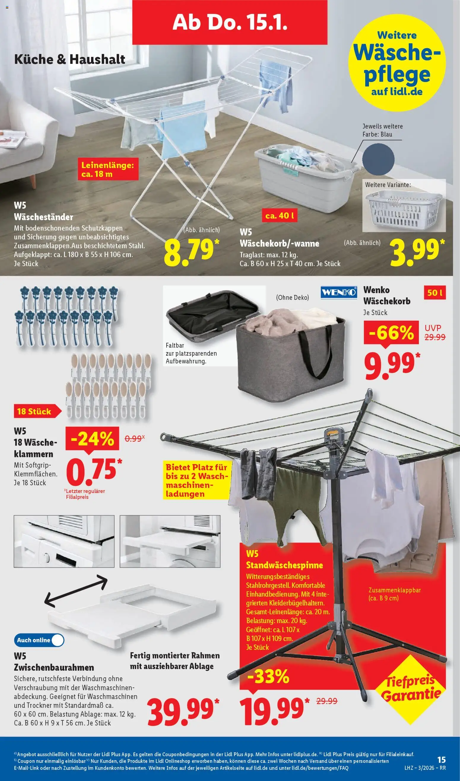 Lidl Prospekt Düsseldorf – gültig ab 12.01.2026 | Seite: 33 | Produkte: Trockner, Küche, Waschestander