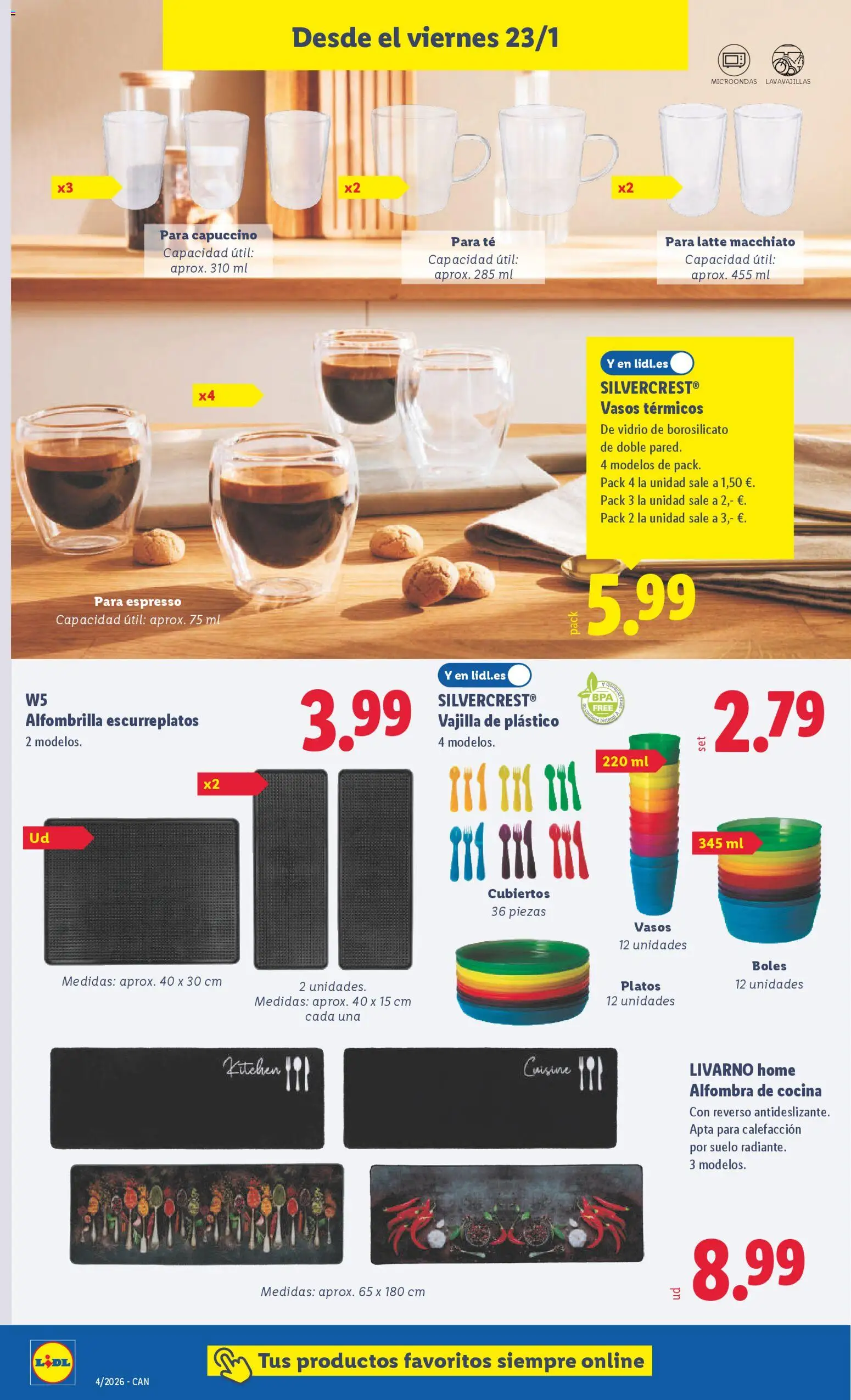 Lidl - Canarias │ válido desde el 19.01.2026 | Página: 26 | Productos: Alfombrilla, Té, Cocina, Alfombra