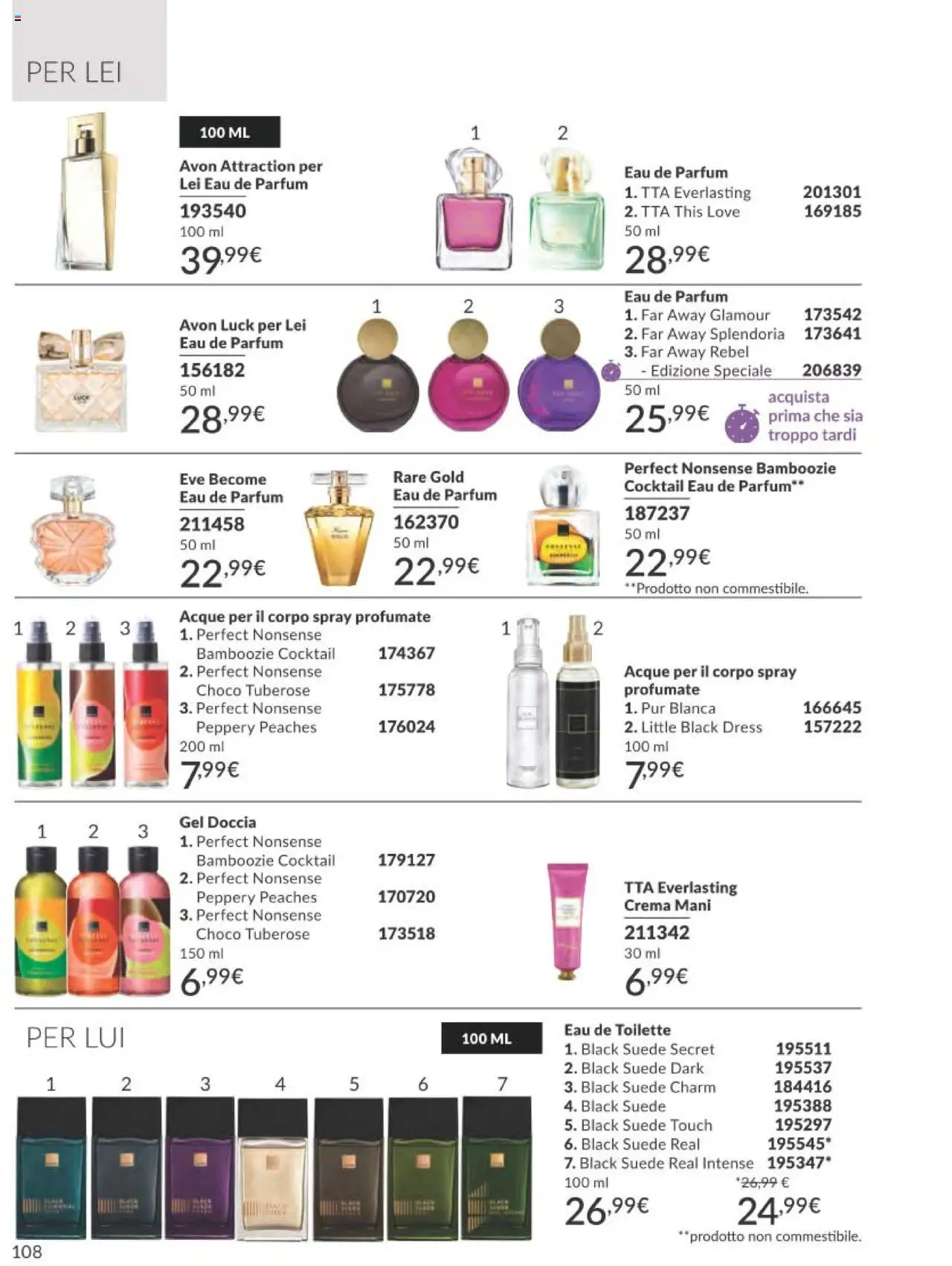 Volantino Avon del 01.09.2025 | Pagina: 108 | Prodotti: Crema, Doccia