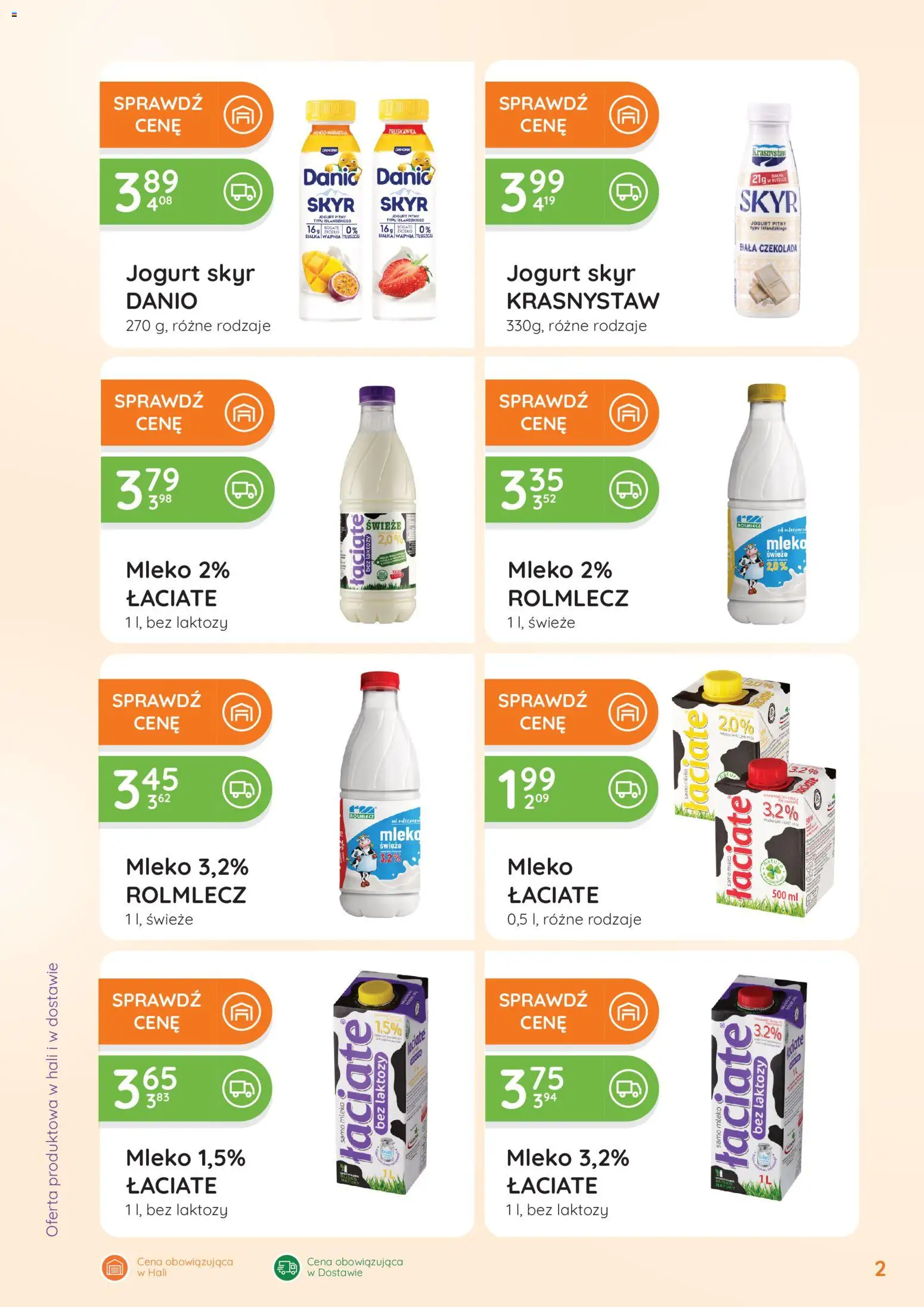 Eurocash Gazetka - Oferta Handlowa od 19.01.2026 | Strona: 2 | Produkty: Mleko, Jogurt, Czekolada, Skyr
