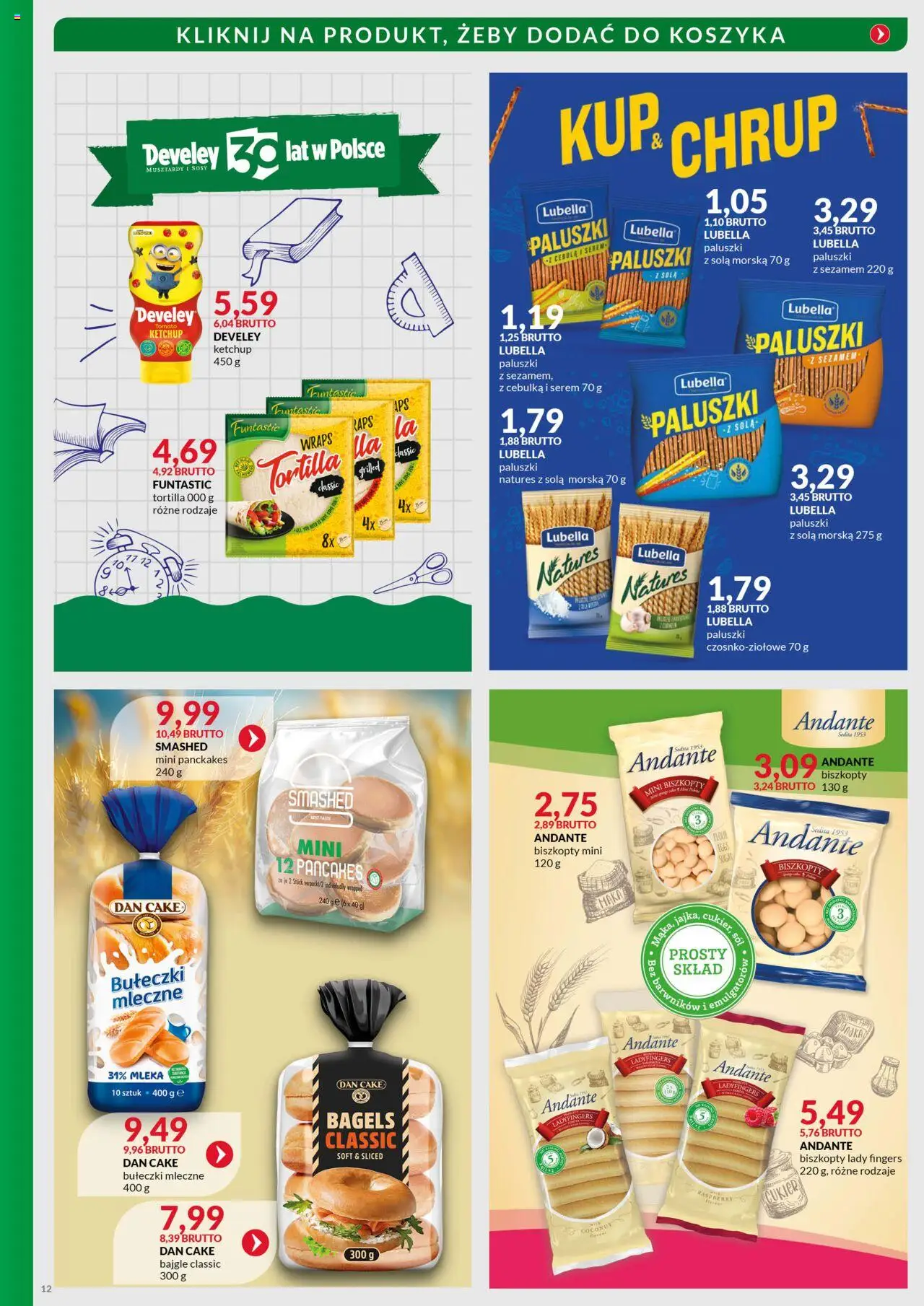 Eurocash Gazetka - Powrót do Szkoły od 04.08.2025 | Strona: 12 | Produkty: Tortilla, Biszkopty lady fingers, Pancakes, Sól