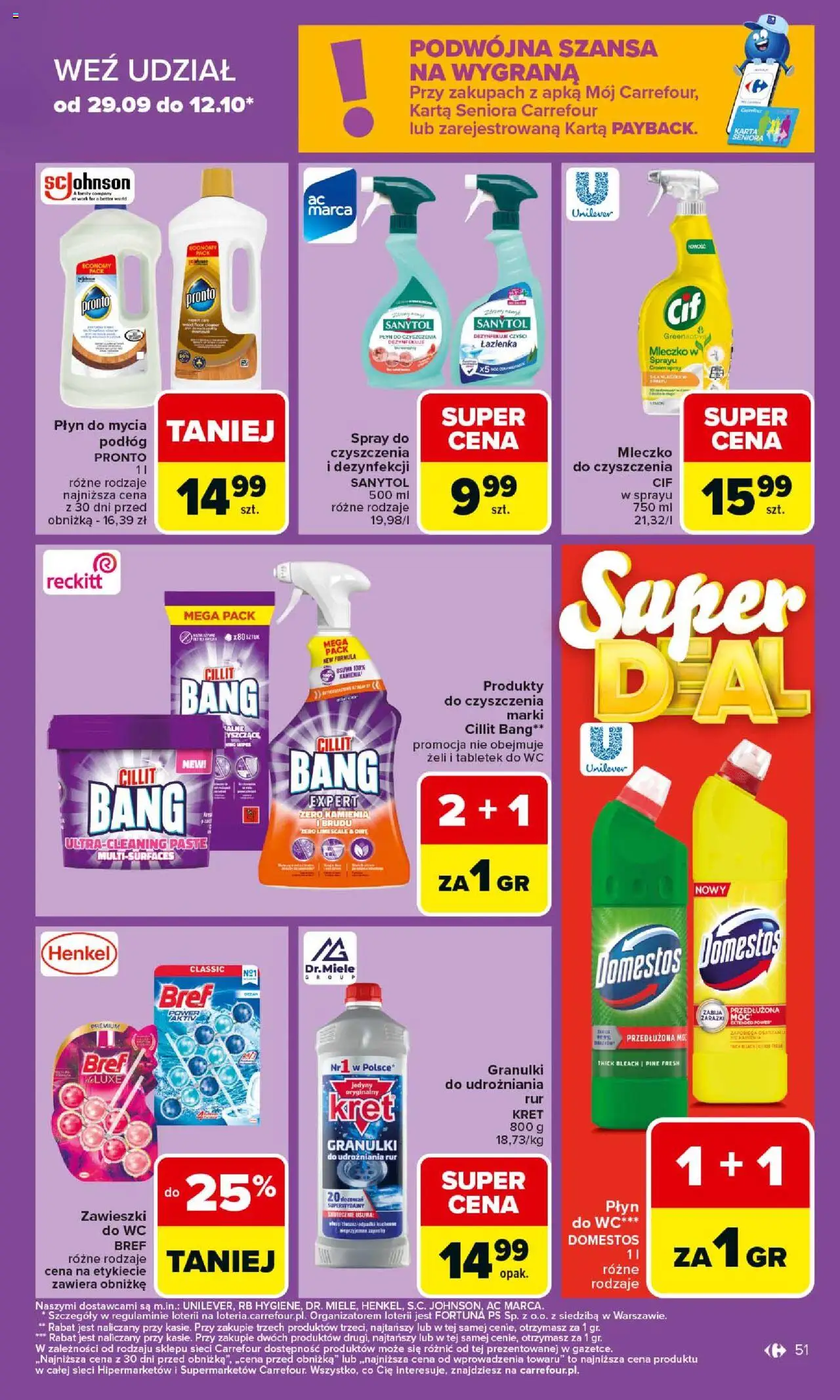 Carrefour Gazetka od 06.10.2025 | Strona: 51 | Produkty: Karta, Domestos