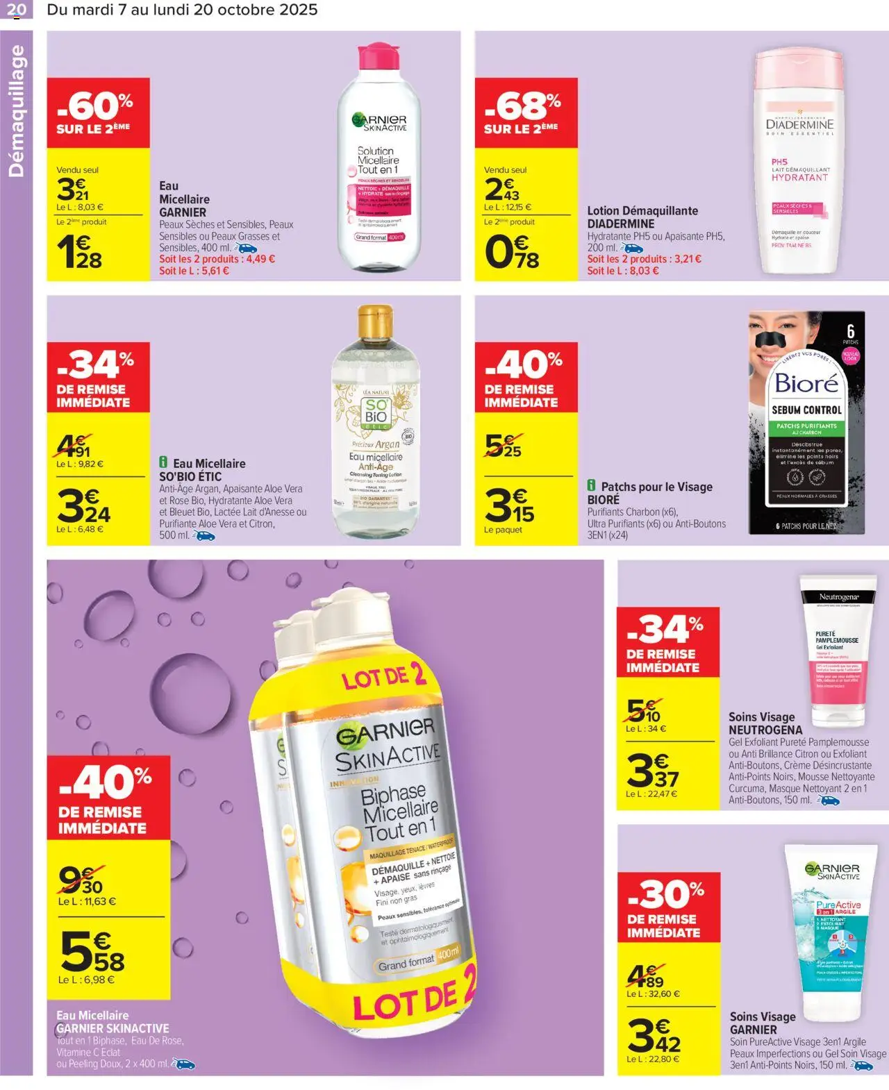 {H1} | Page: 22 | Produits: Démaquillant, Exfoliant, Argile, Lait