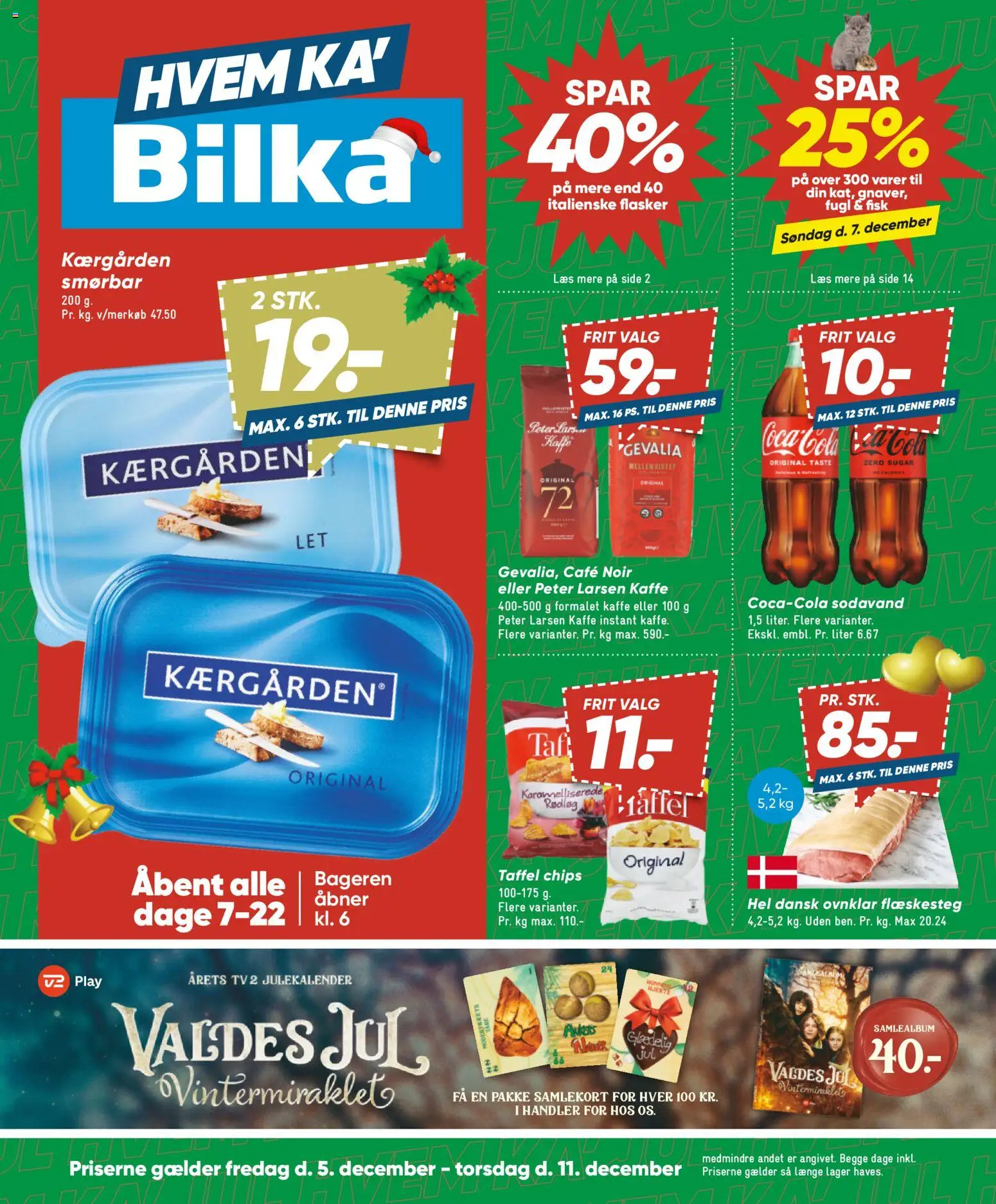 Bilka tilbudsavis – gyldig fra 05.12.2025 | Side: 1 | Produkter: Kaffe, Rødløg, Sodavand, Cola