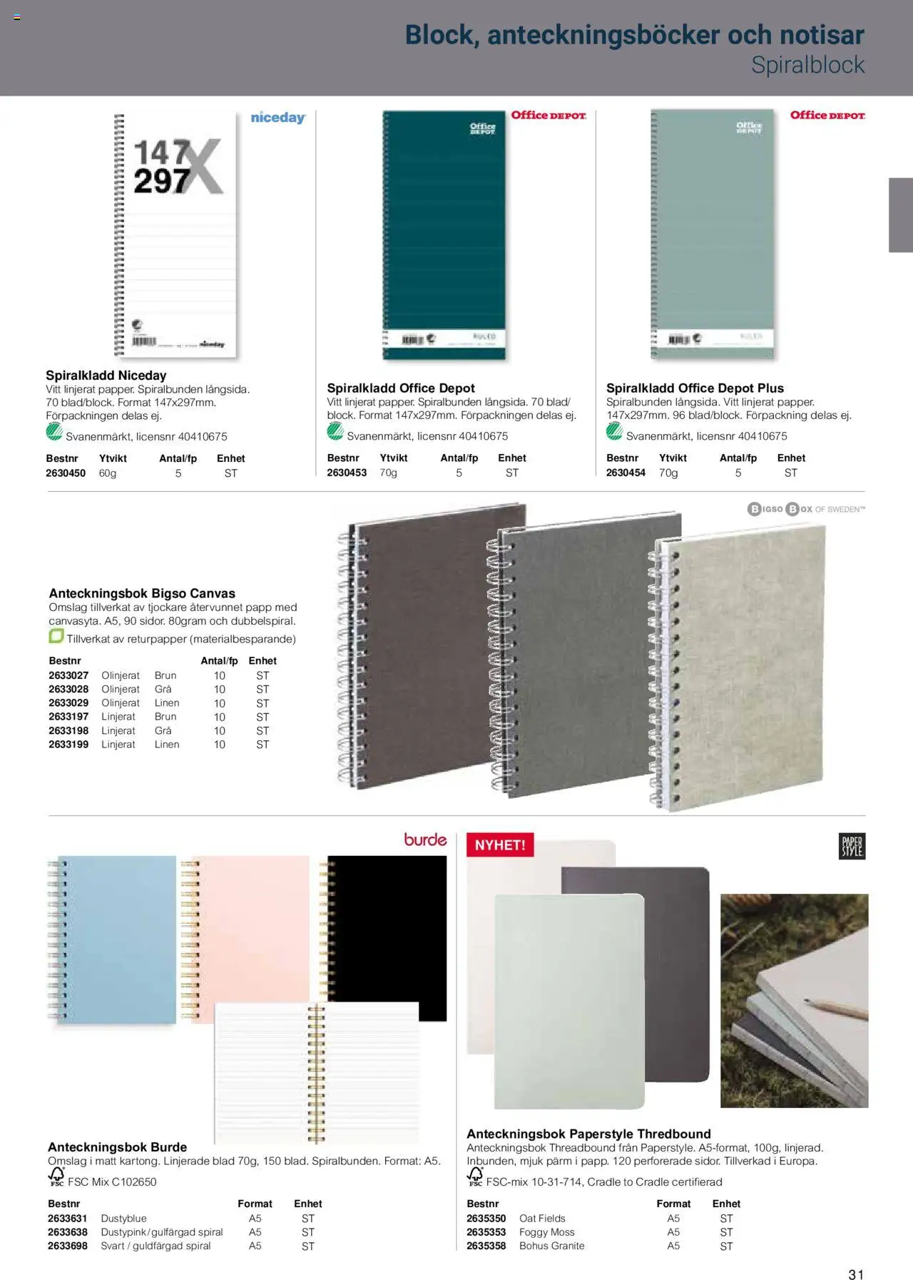 Office Depot reklamblad aktuell från 15.02.2024 | Sida: 33 | Produkter: Pärm, Anteckningsbok