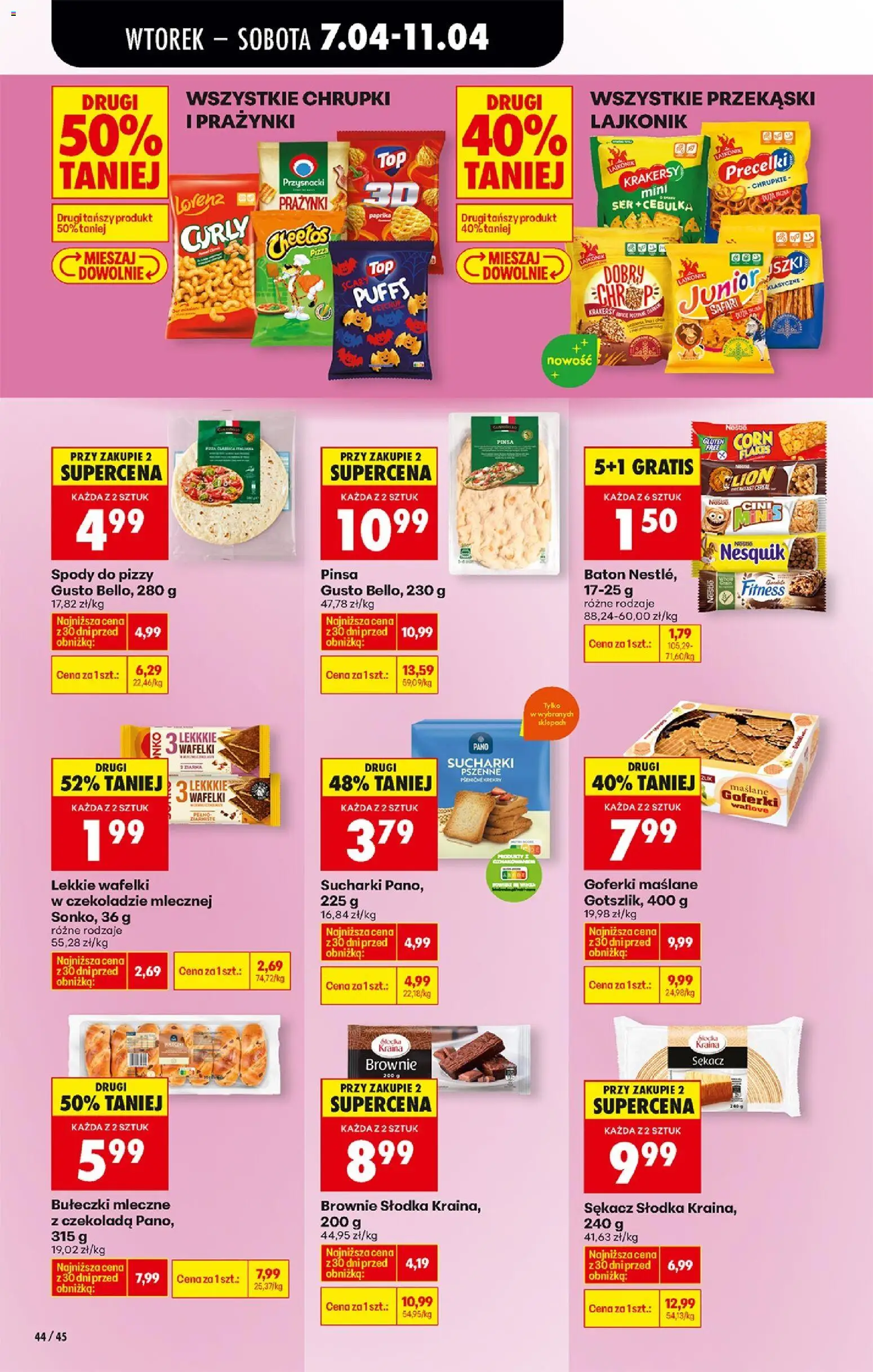 Biedronka Polsko leták od 07.04.2026 | Strana: 58 | Produkty: Pizza, Brownie, Nesquik, Pinsa