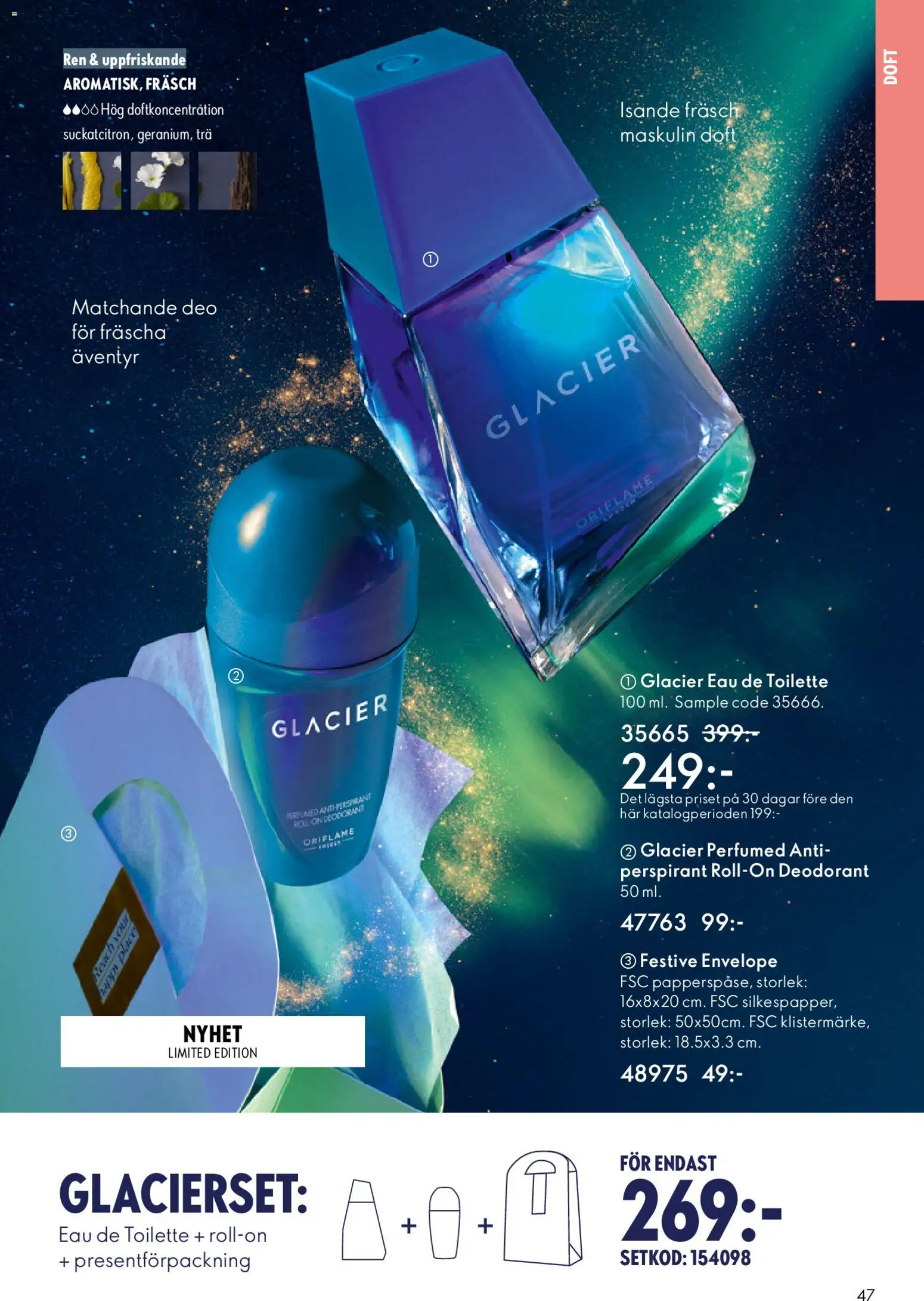 Oriflame reklamblad aktuell från 19.11.2025 | Sida: 47 | Produkter: Doft, Deodorant, Antiperspirant, Set