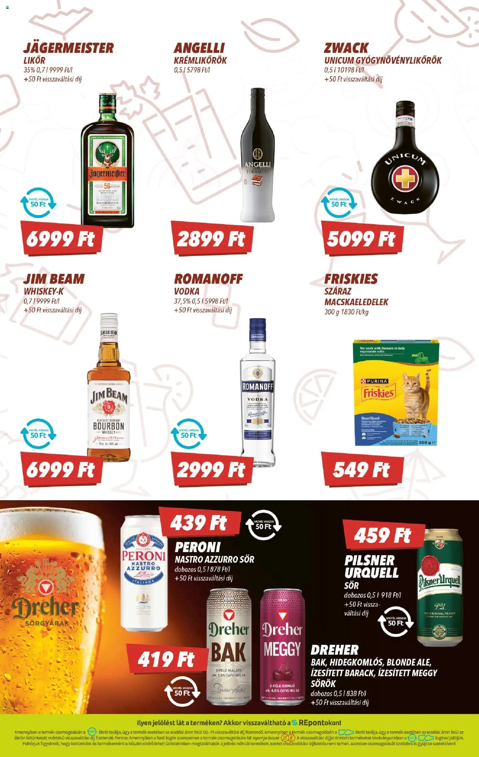 CBA akciós ujság - amely érvényes a következő dátumtól: 26.03.2026 | Oldal: 10 | Termékek: Meggy, Bourbon, Sör, Vodka