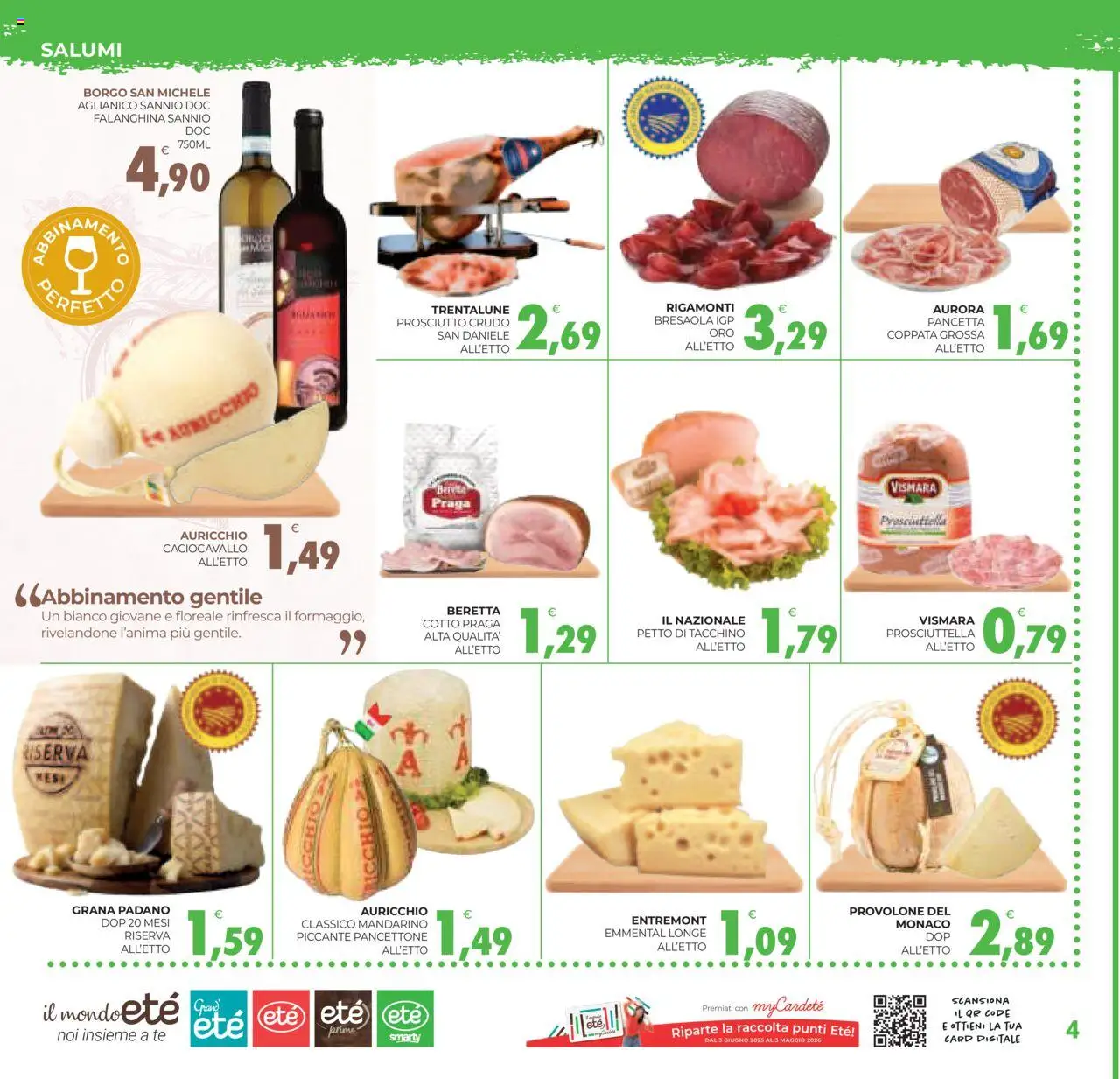 Volantino Eté del 05.08.2025 | Pagina: 4 | Prodotti: Tè, Pancetta, Prosciutto, Emmental