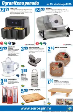 Katalog Eurospin - Pregled kataloga iz trgovine Eurospin, vrijedi od 05.11.2025 | Stranica: 15 | Proizvodi: Friteza, Ribež, Košare, Kalupi