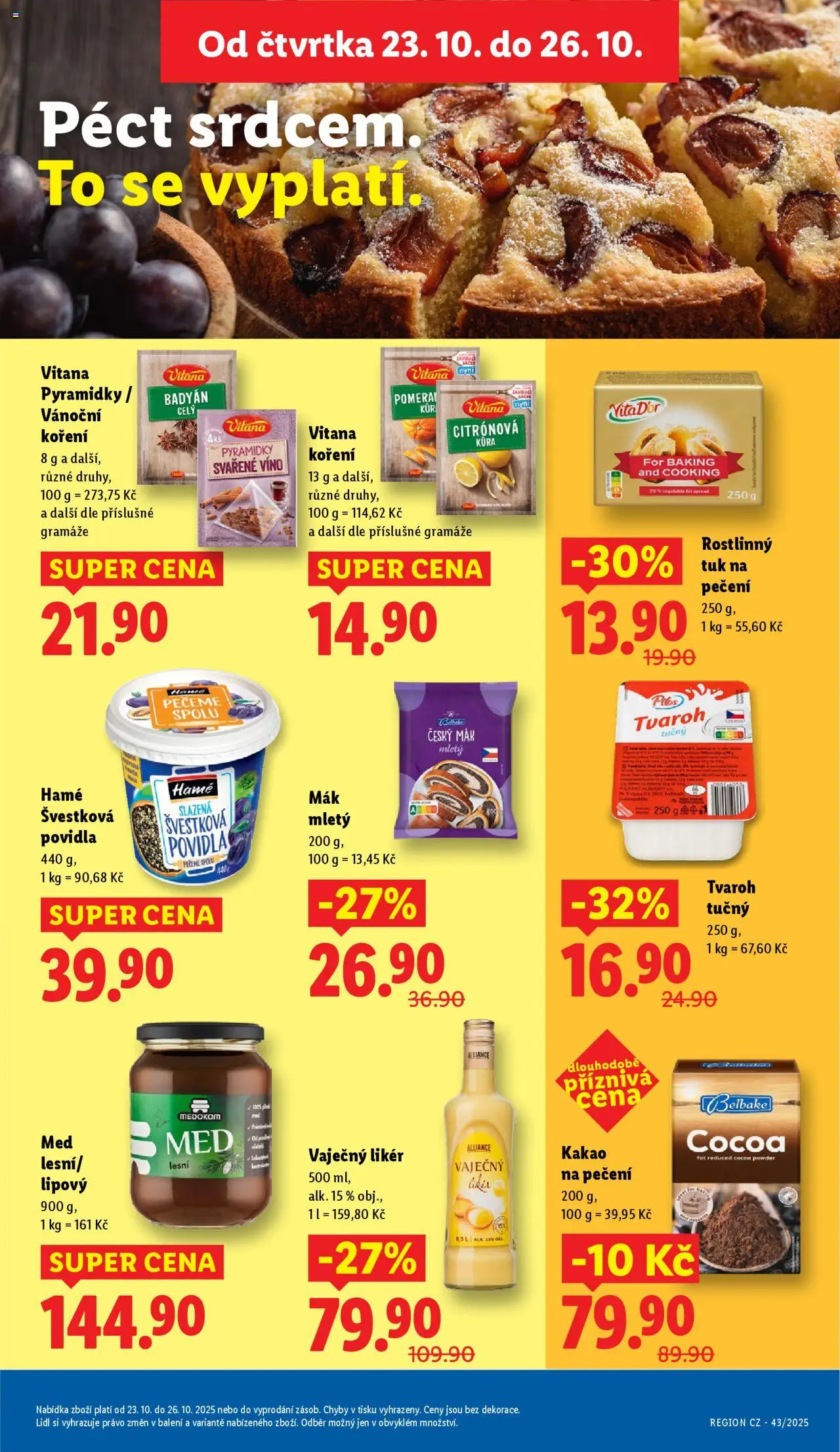 Lidl leták od 23.10.2025 | Strana: 23 | Produkty: Víno, Rostlinný tuk na pečení, Mák mletý, Koření