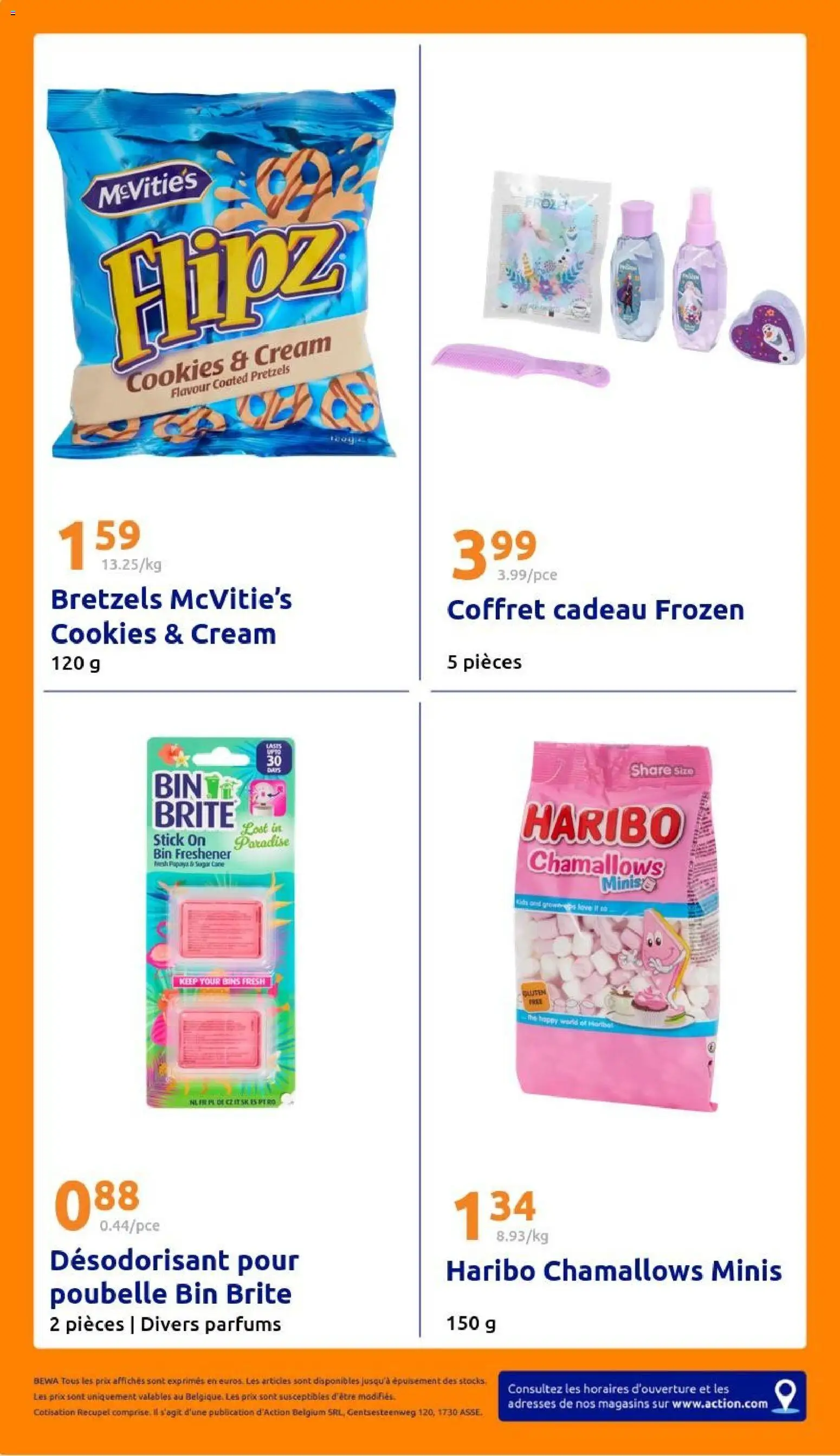 {H1} | Page: 34 | Produits: Poubelle, Désodorisant, Cookies, Bretzels