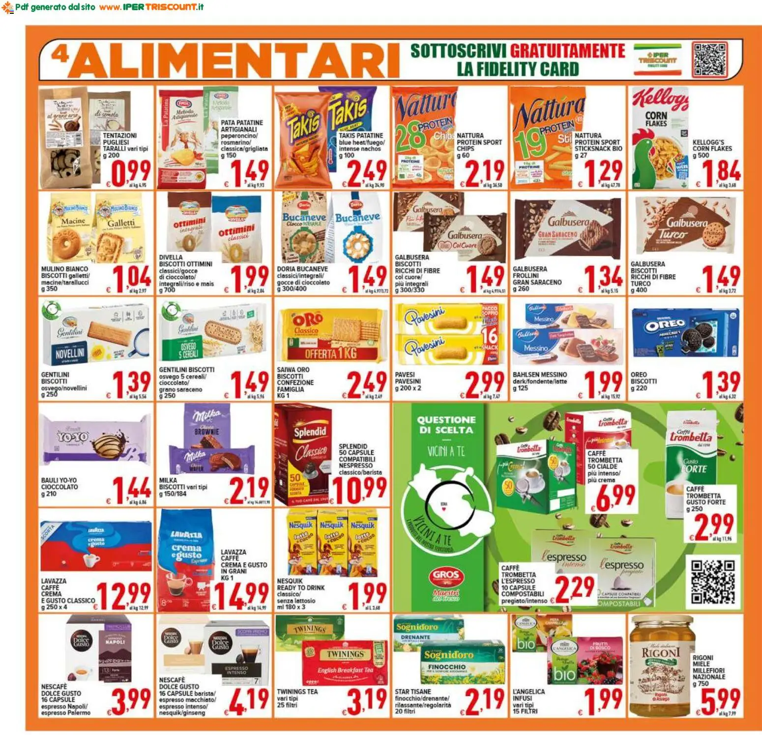 Volantino Ipertriscount del 26.01.2026 | Pagina: 4 | Prodotti: Rosmarino, Cioccolato, Taralli, Miele