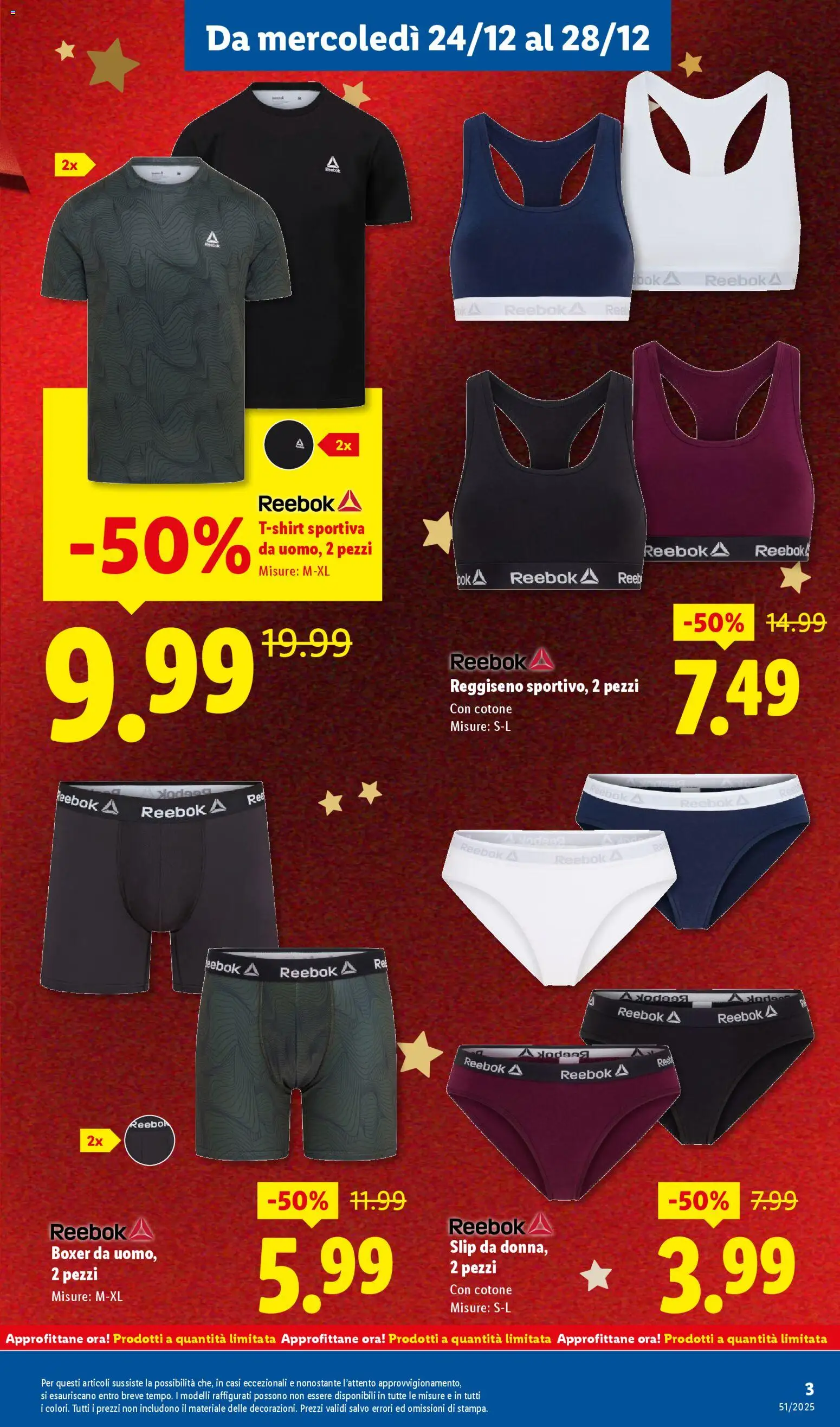 Volantino Lidl del 23.12.2025 | Pagina: 3 | Prodotti: Reggiseno, Slip, Boxer, T-shirt