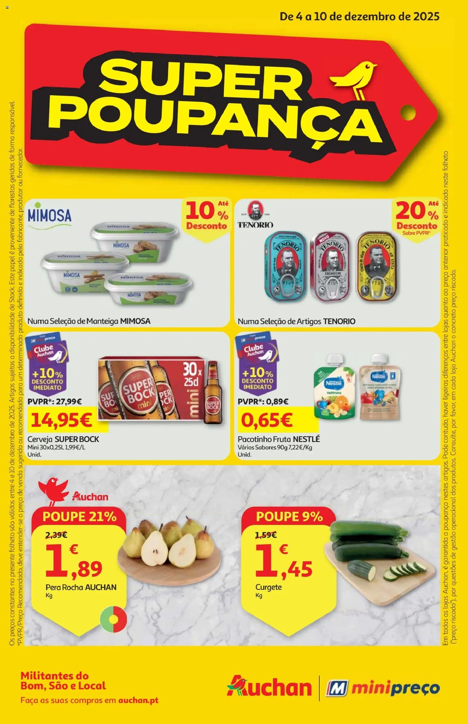 Minipreço folheto │ válido de 04.12.2025 | Página: 1 | Produtos: Atum, Faca, Super bock, Cerveja