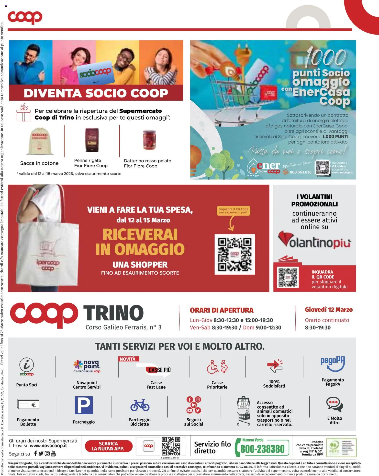 Volantino COOP del 12.03.2026 | Pagina: 27 | Prodotti: Tè, Carrello, Data, Penne