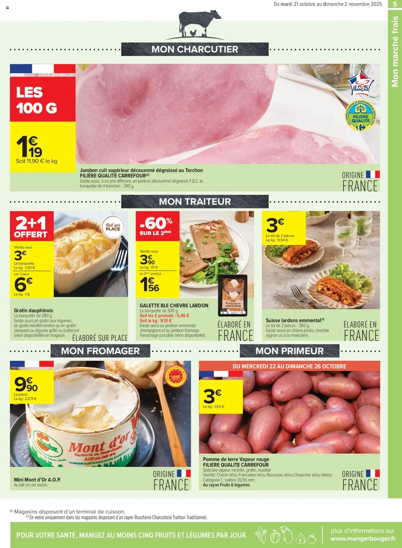 {H1} | Page: 5 | Produits: Torchon, Mont d'or, Oignon, Jambon