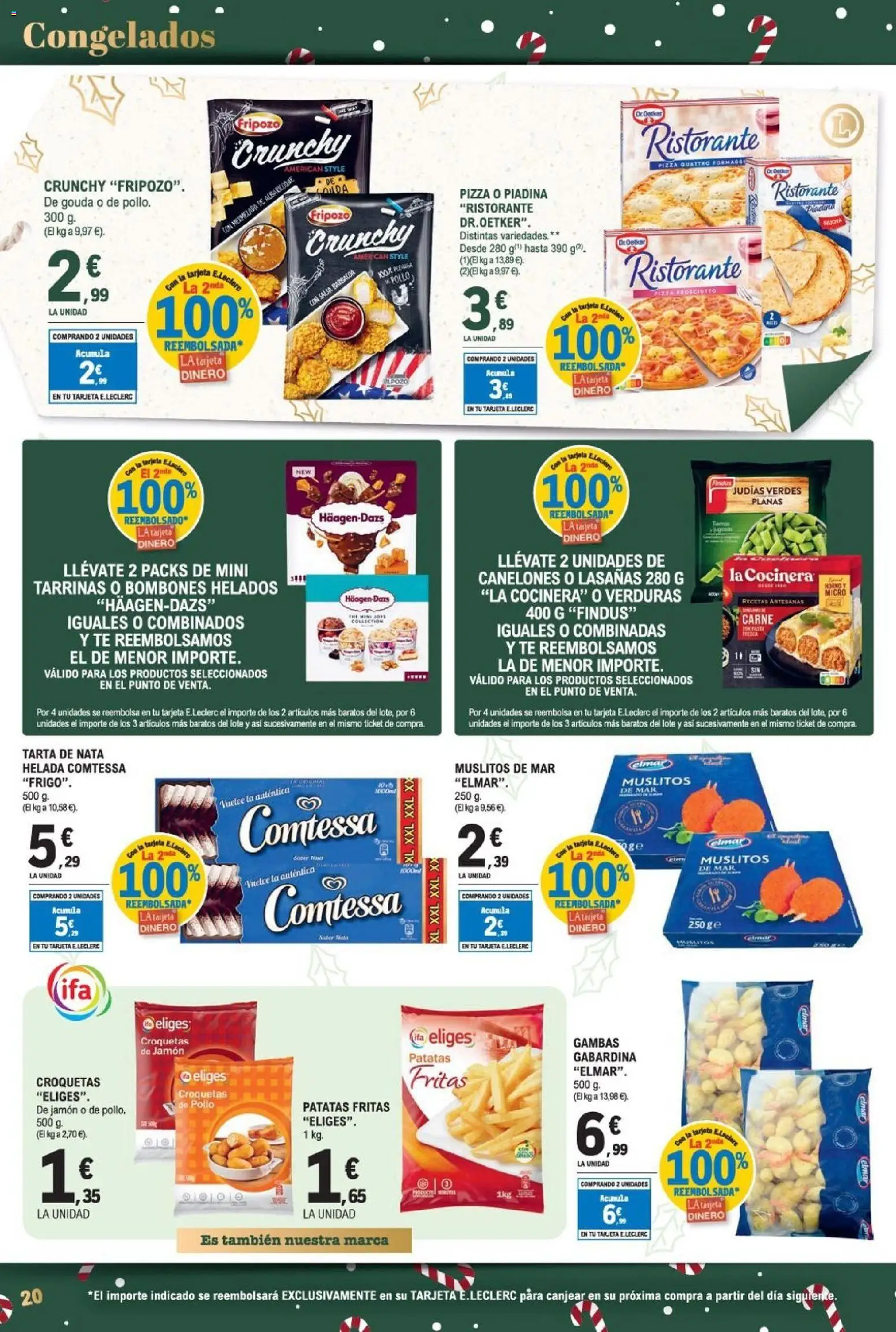 E.Leclerc folleto │ válido desde el 03.12.2025 | Página: 20 | Productos: Jamón, Pizza, Horno, Canelones