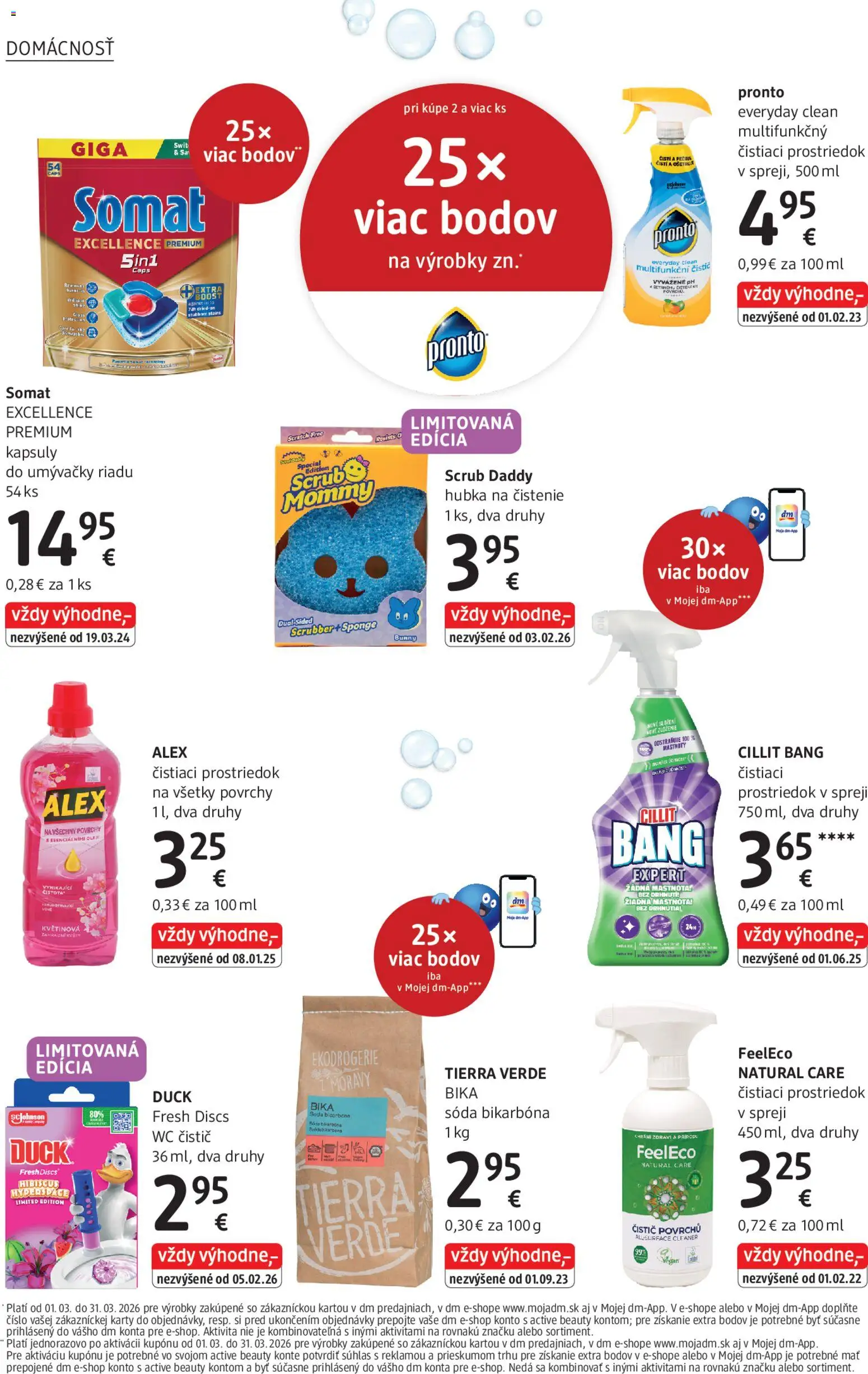 Nové dm drogerie akcie – leták je platný od 01.03.2026 | Strana: 30 | Produkty: Wc, Hubka, Čistiaci prostriedok, Kapsuly do umývačky riadu