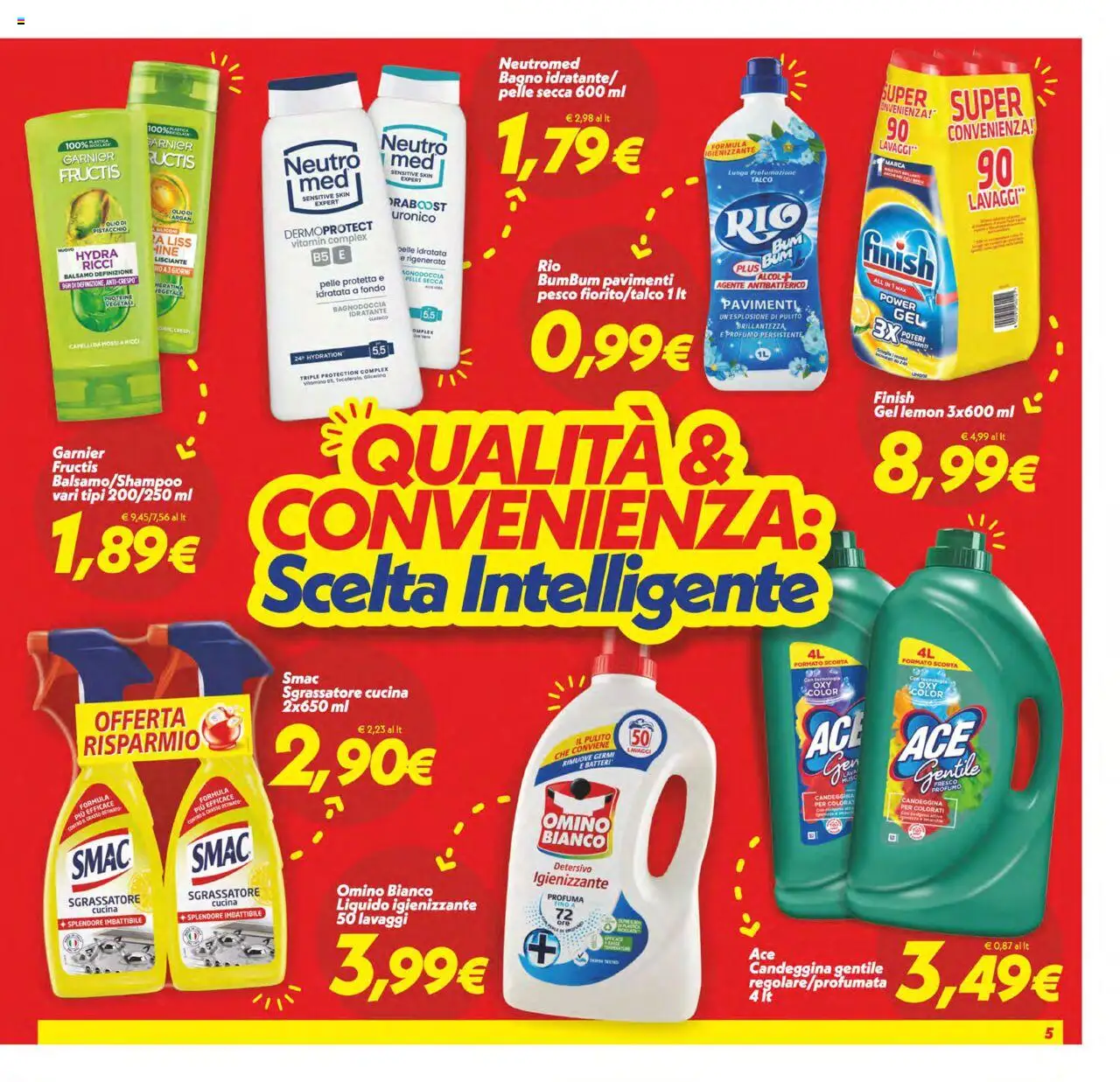 Volantino SuperConveniente del 03.06.2025 | Pagina: 5 | Prodotti: Balsamo, Sgrassatore, Olio, Bagno