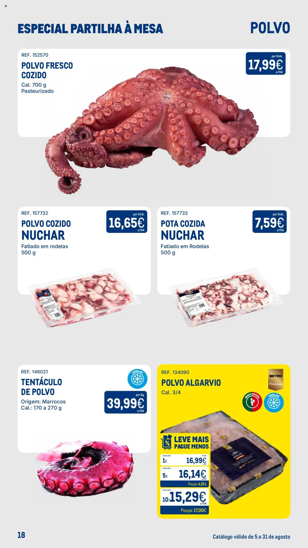 Makro - Especial Partilha à Mesa │ válido de 05.08.2025 | Página: 18 | Produtos: Polvo, Mesa
