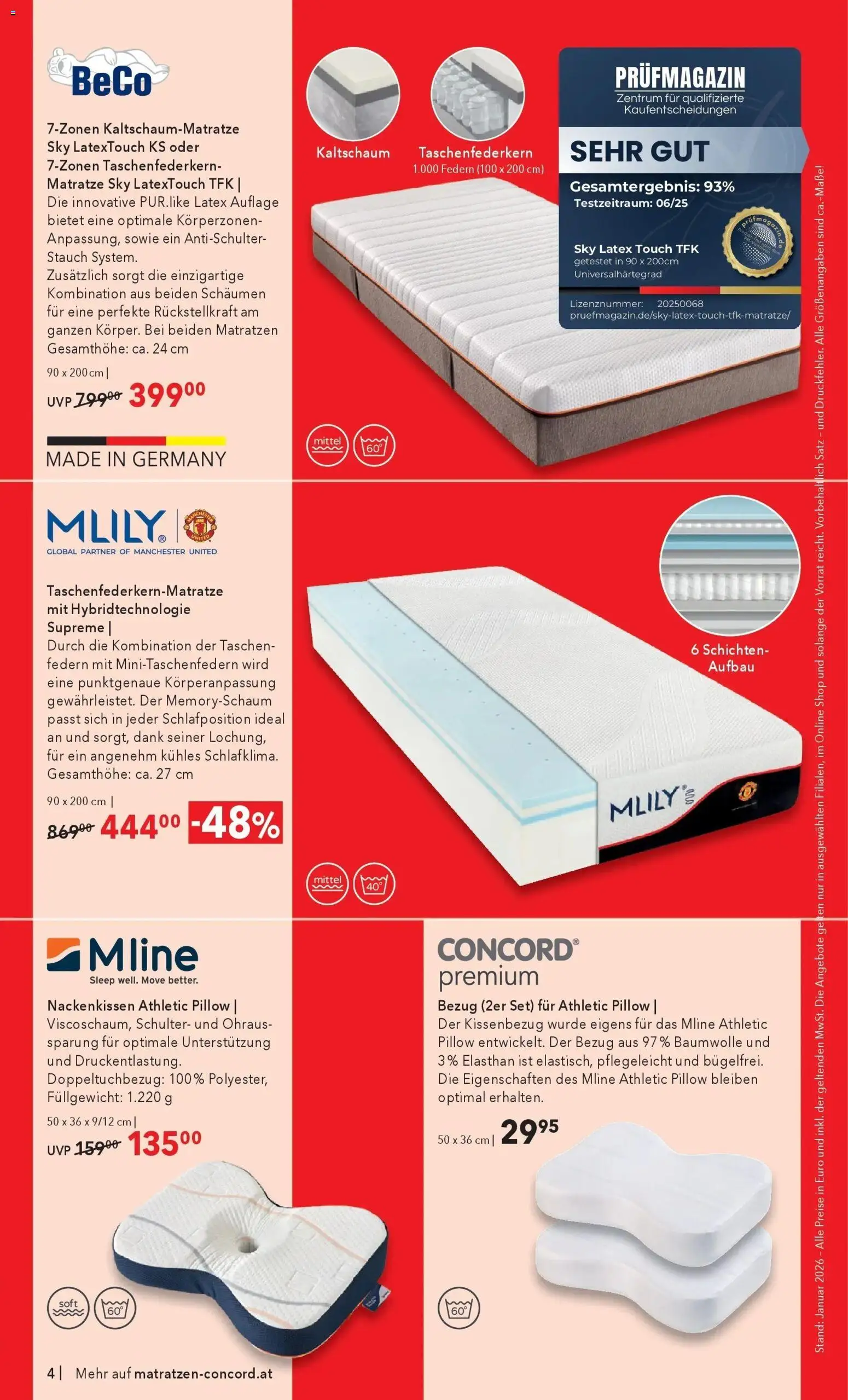 Matratzen Concord Seyring gültig ab 27.01.2026 | Seite: 4 | Produkte: Matratze