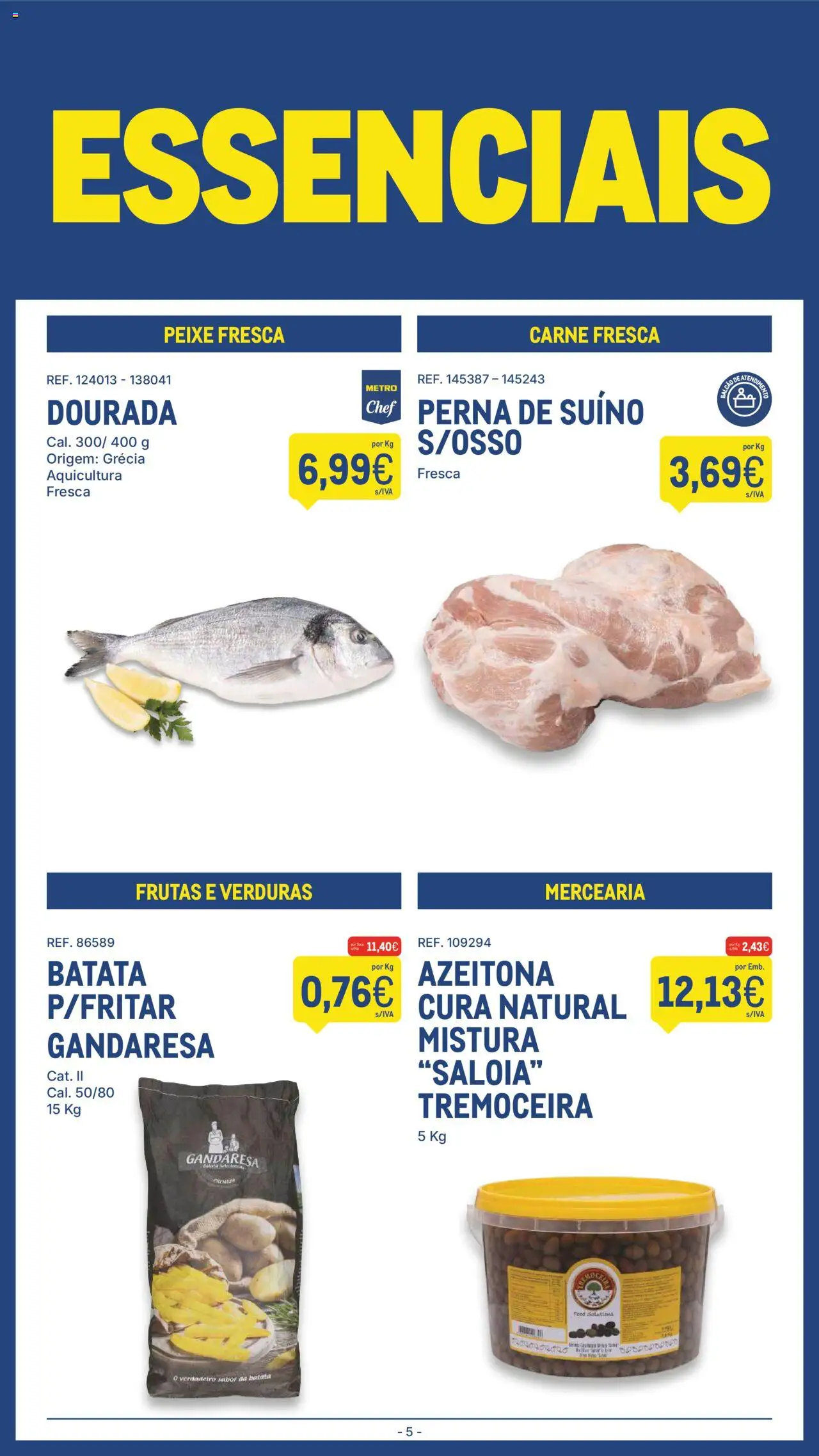 Makro folheto │ válido de 15.07.2025 | Página: 5 | Produtos: Batata, Dourada, Peixe, Carne
