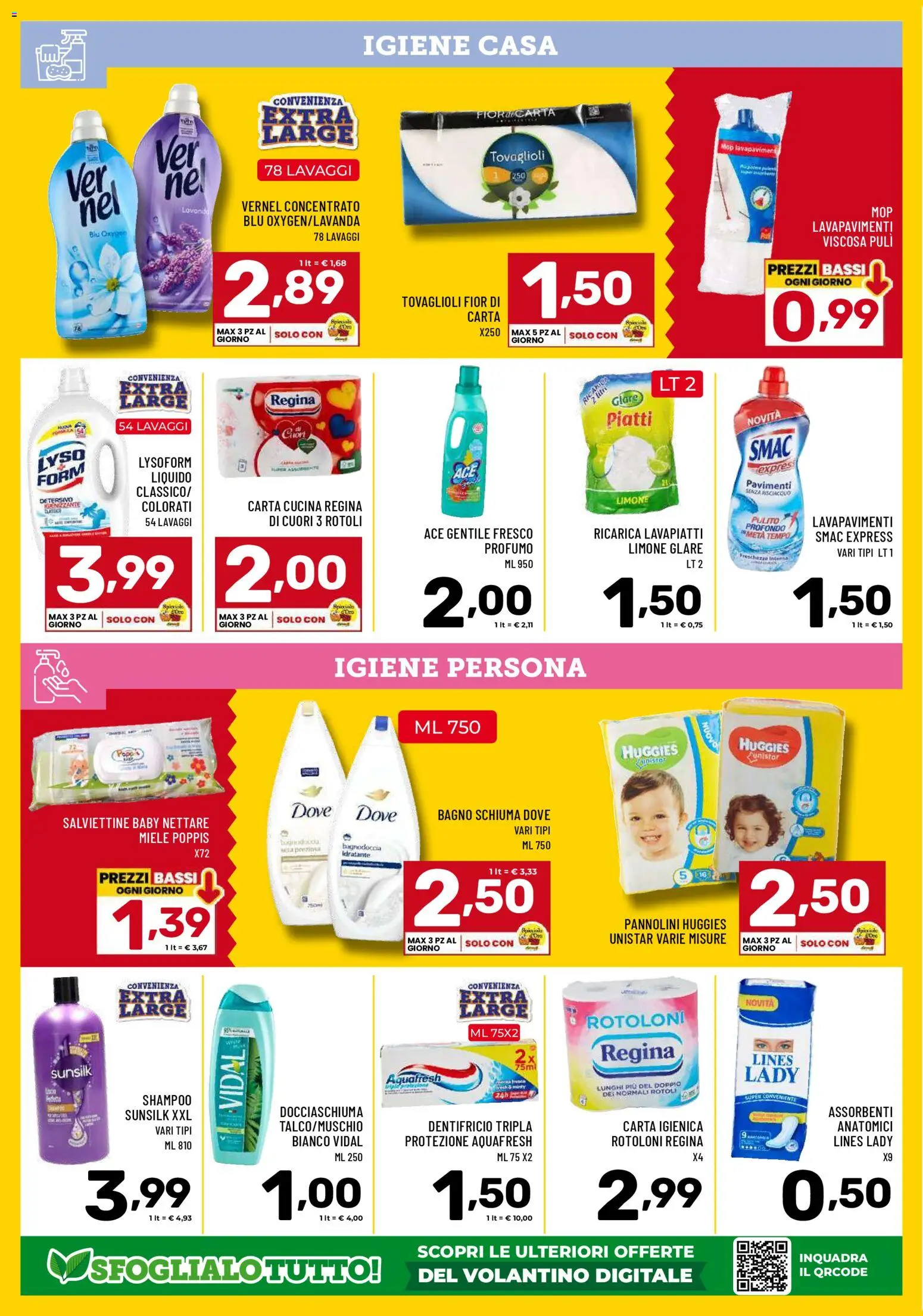 Volantino Il Centesimo del 07.04.2026 | Pagina: 12 | Prodotti: Shampoo, Pannolini, Limone, Bagno