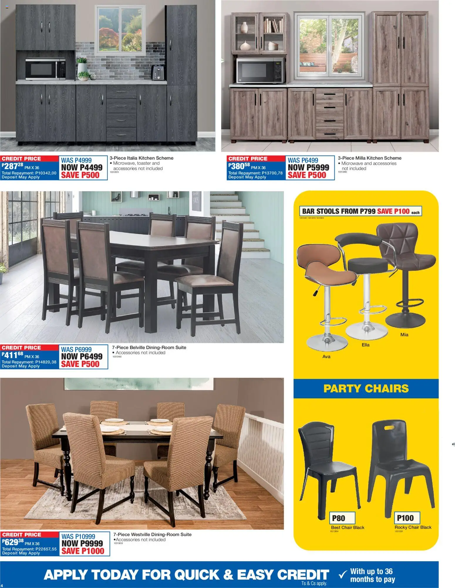 New OK Furniture catalogue – valid from 16.02.2026 | Page: 4 | Products: Toaster, Chair, Microwave