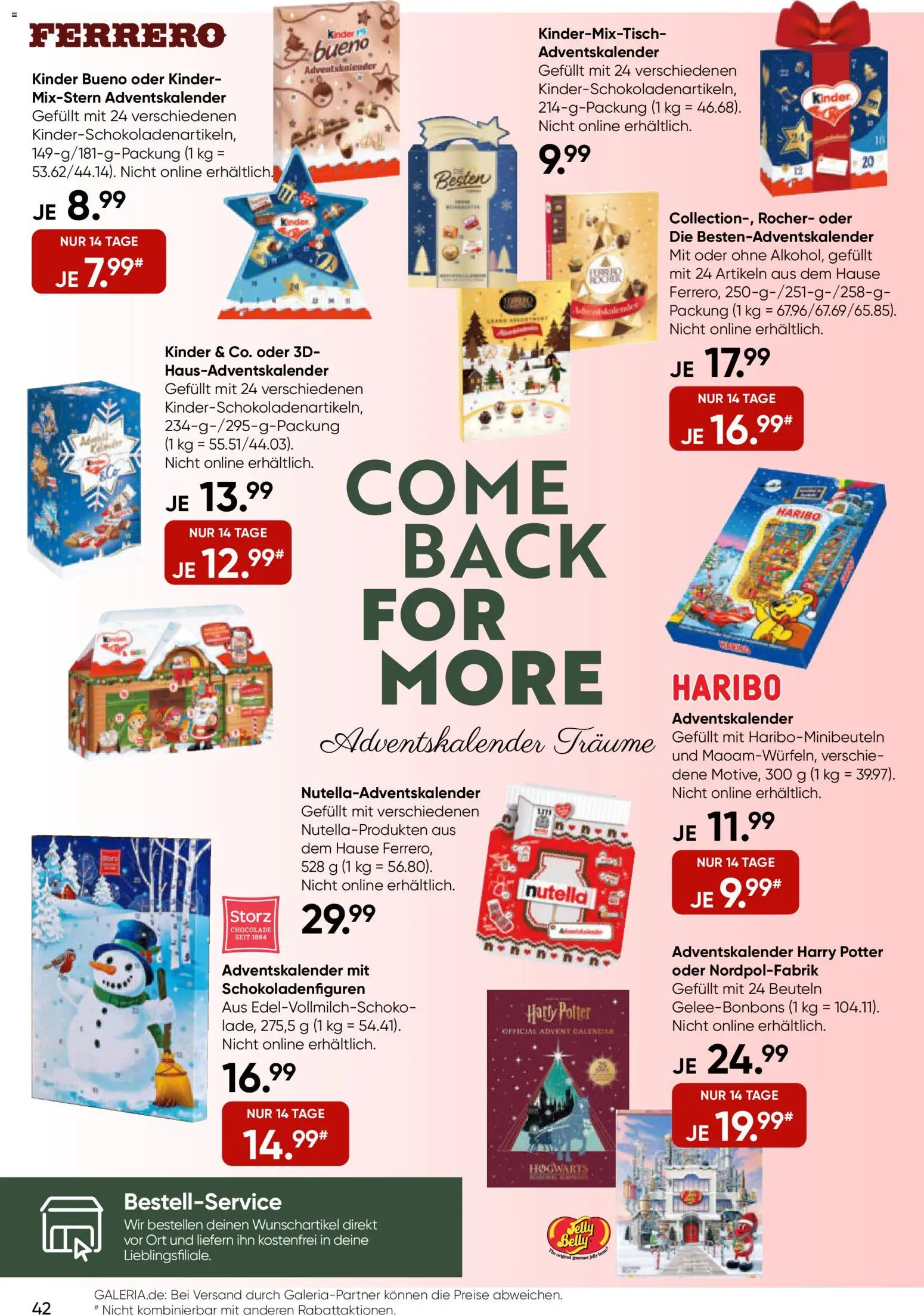 Galeria Karstadt Kaufhof Prospekt 	 – gültig ab 13.11.2025 | Seite: 42 | Produkte: Haribo, Kinder bueno, Nutella