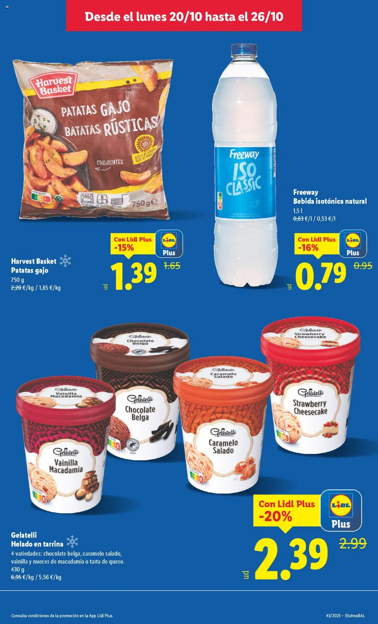 Lidl folleto │ válido desde el 20.10.2025 | Página: 19 | Productos: Aceite, Chocolate, Helado
