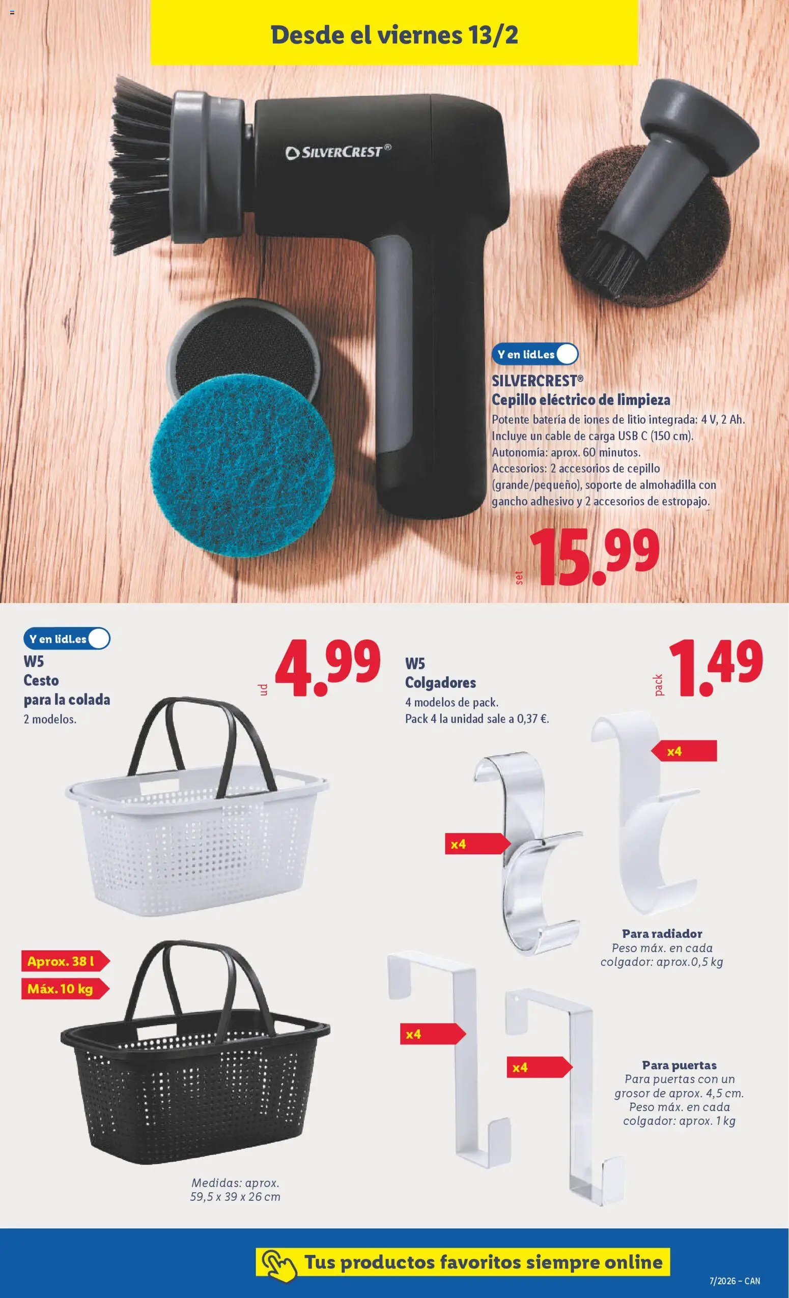 Lidl - Canarias │ válido desde el 09.02.2026 | Página: 25 | Productos: Cepillo, Peso, Radiador, Batería