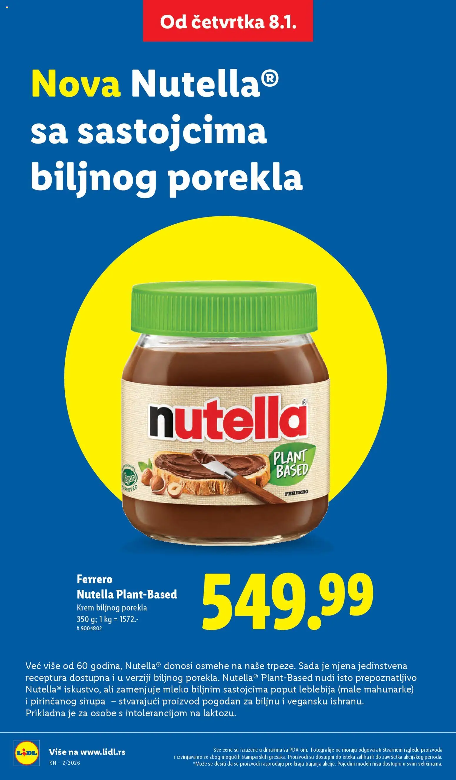 Lidl katalog - važi od 08.01.2026 | Strana: 54 | Proizvode: Mleko, Ferrero, Nutella