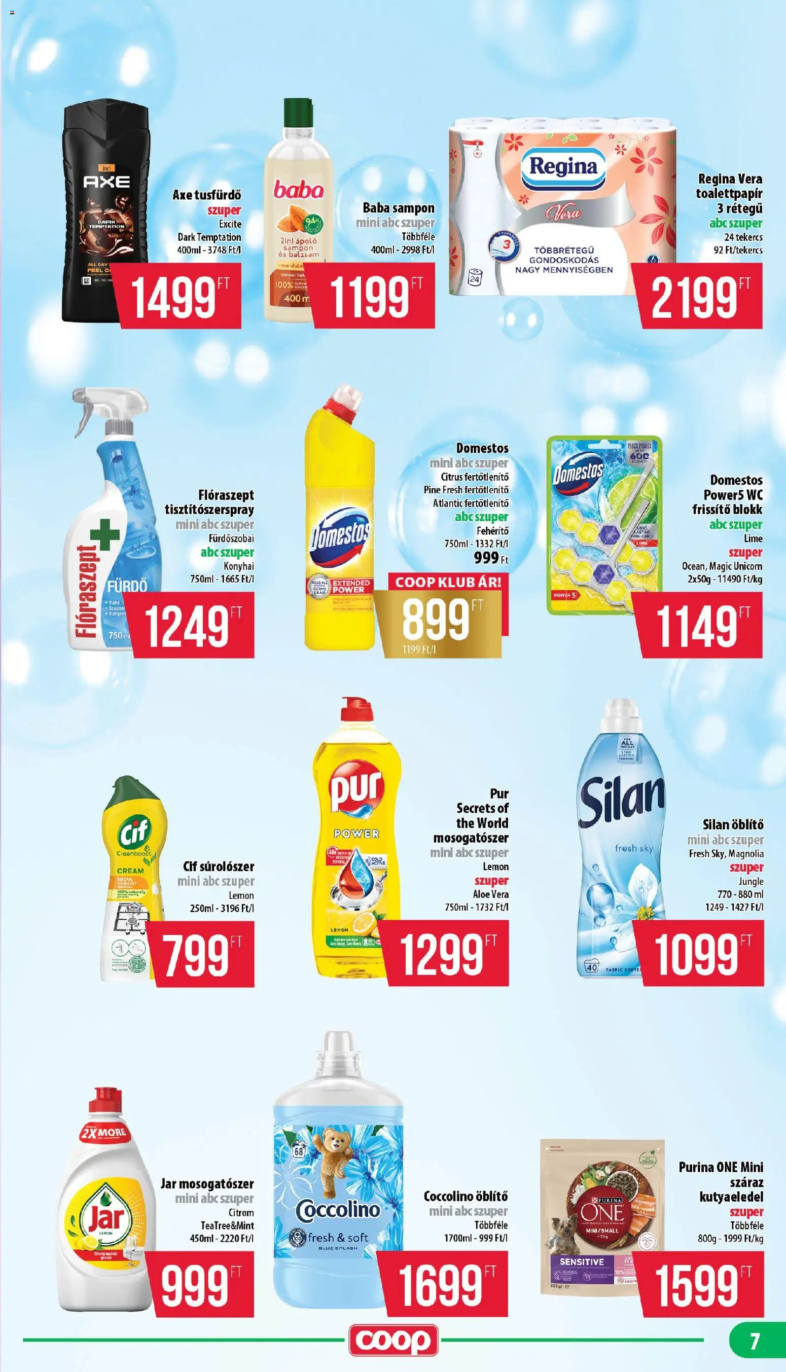 COOP akciós ujság - amely érvényes a következő dátumtól: 22.01.2026 | Oldal: 7 | Termékek: Jar mosogatószer, Öblítő, Sampon, Citrom