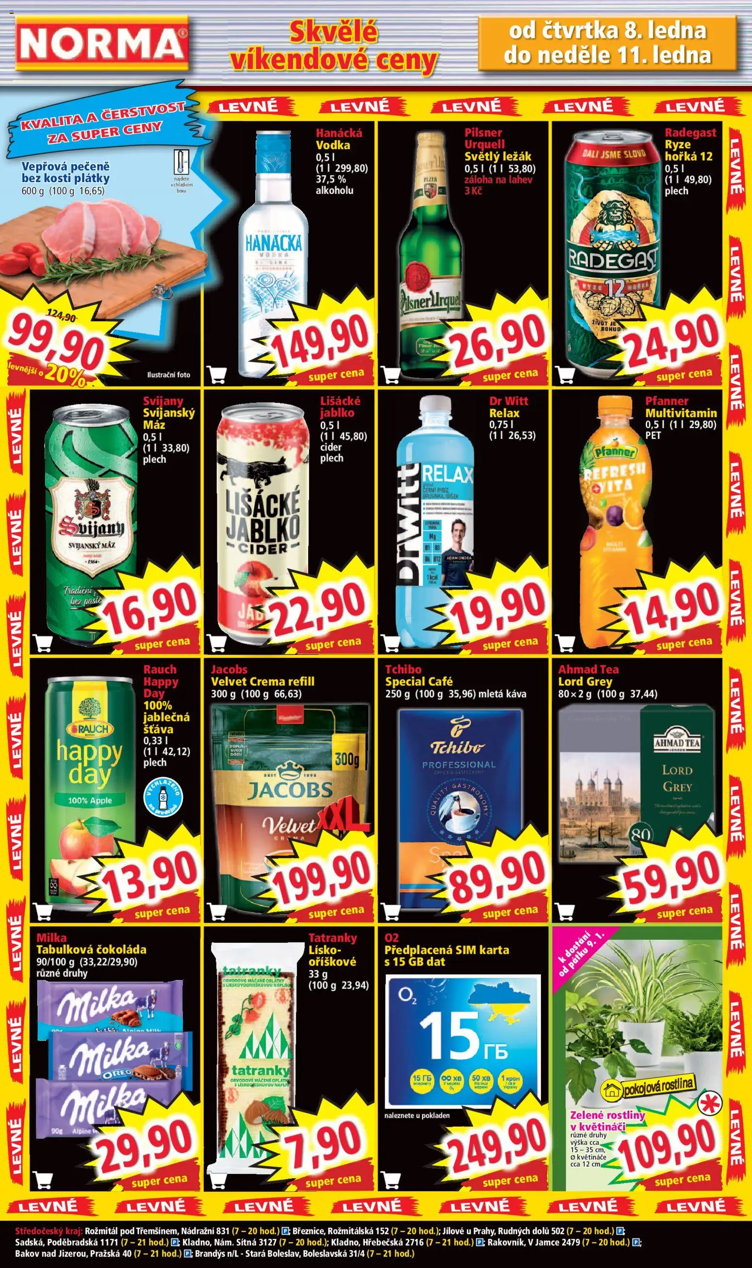 Norma leták od 05.01.2026 | Strana: 7 | Produkty: Tatranky, Vepřová pečeně, Svijanský Máz, Crema
