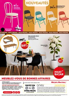 Maxi Bazar - Prévisualisation de Maxi Bazar - Catalogue mobilier Maxi Bazar valide à partir de 01.10.2025 | Page: 11 | Produits: Meuble, Hortensia, Table, Chaise