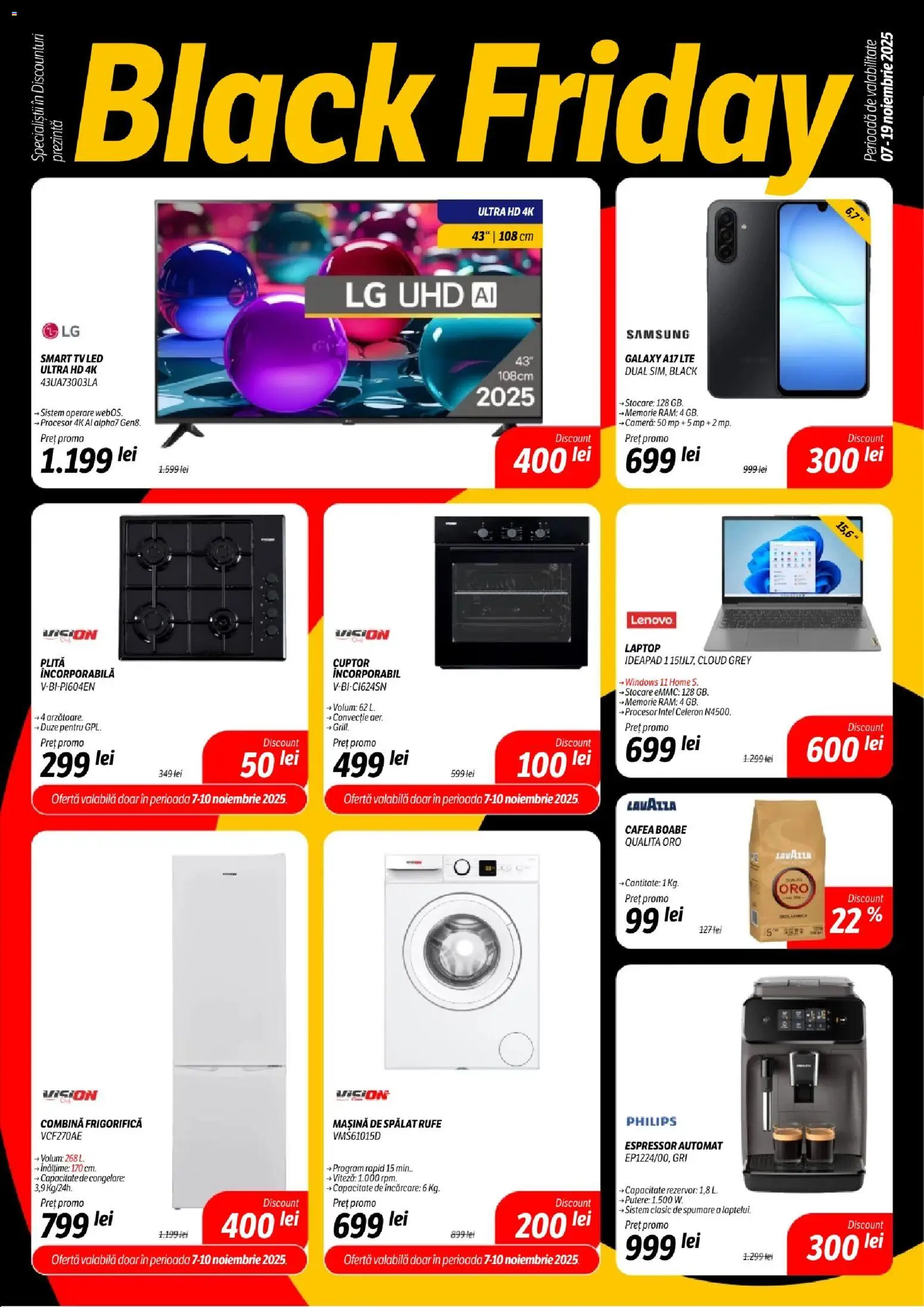 Noul catalog Flanco – valabil de la 07.11.2025 | Pagină: 1 | Produse: Laptop, Babak, Cafea, Combină frigorifică